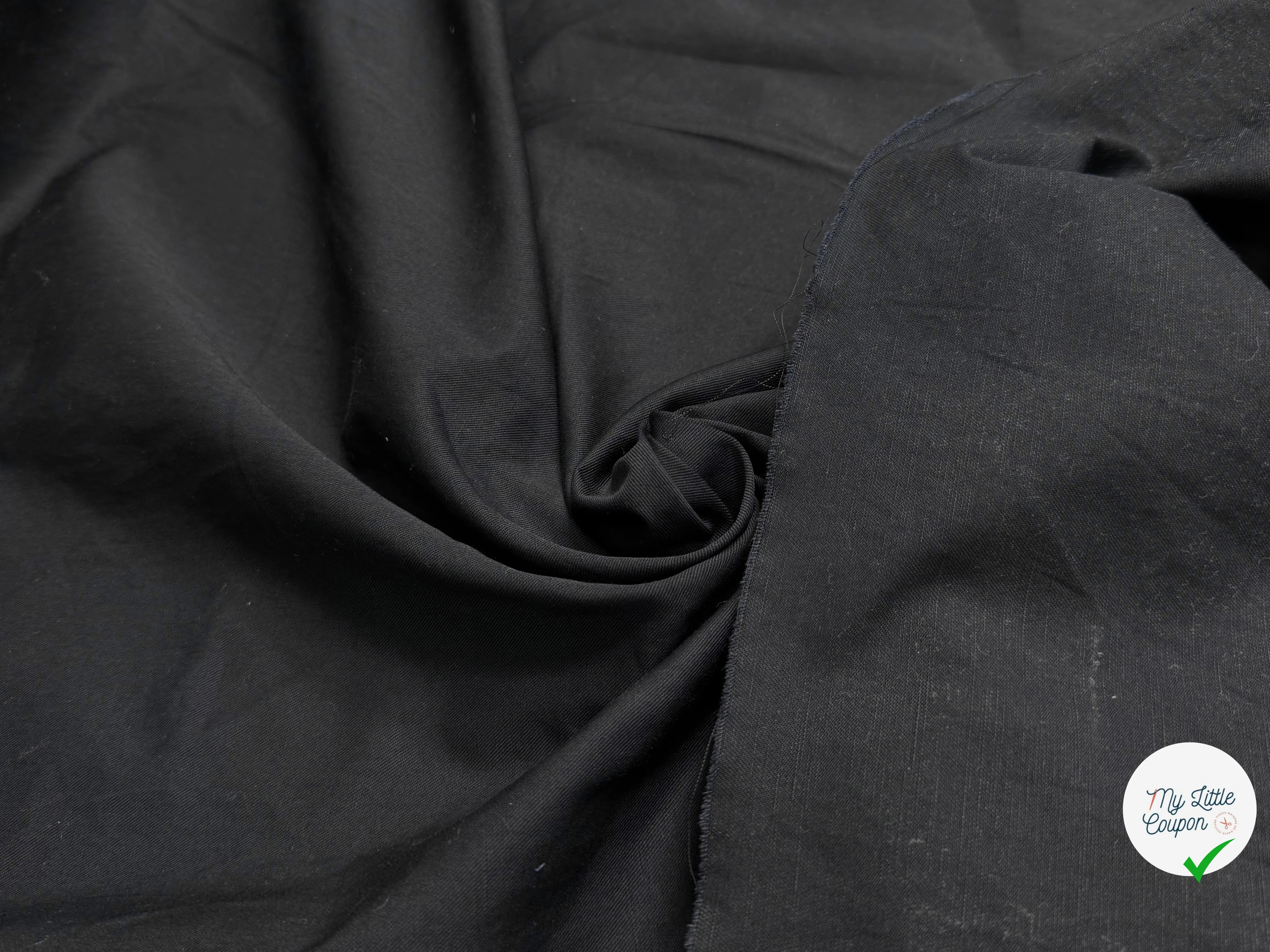 SERGÉ COTON LIN 18% LIN NOIR - My Little Coupon
