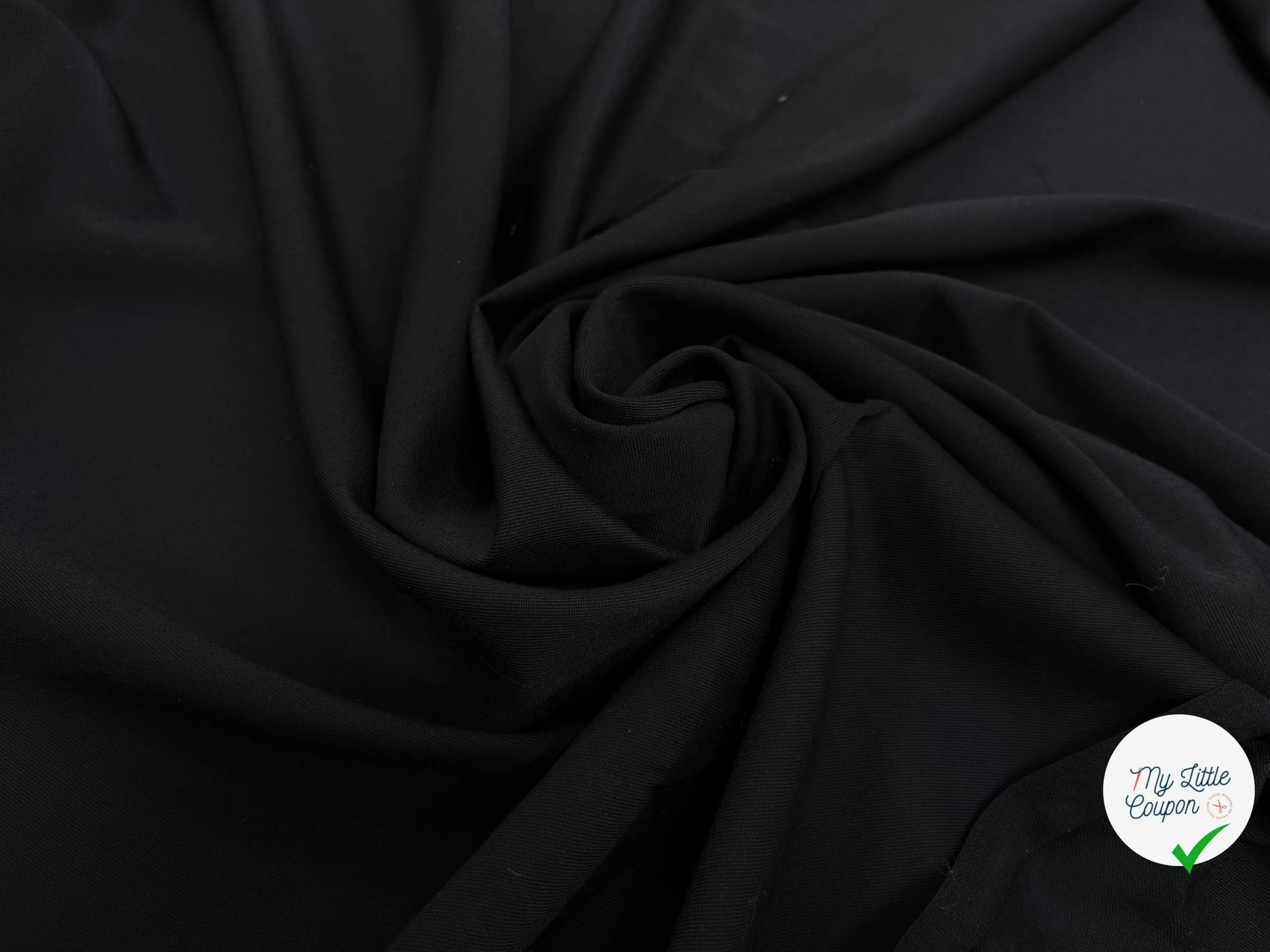 SERGÉ DE LAINE UNI NOIR - My Little Coupon