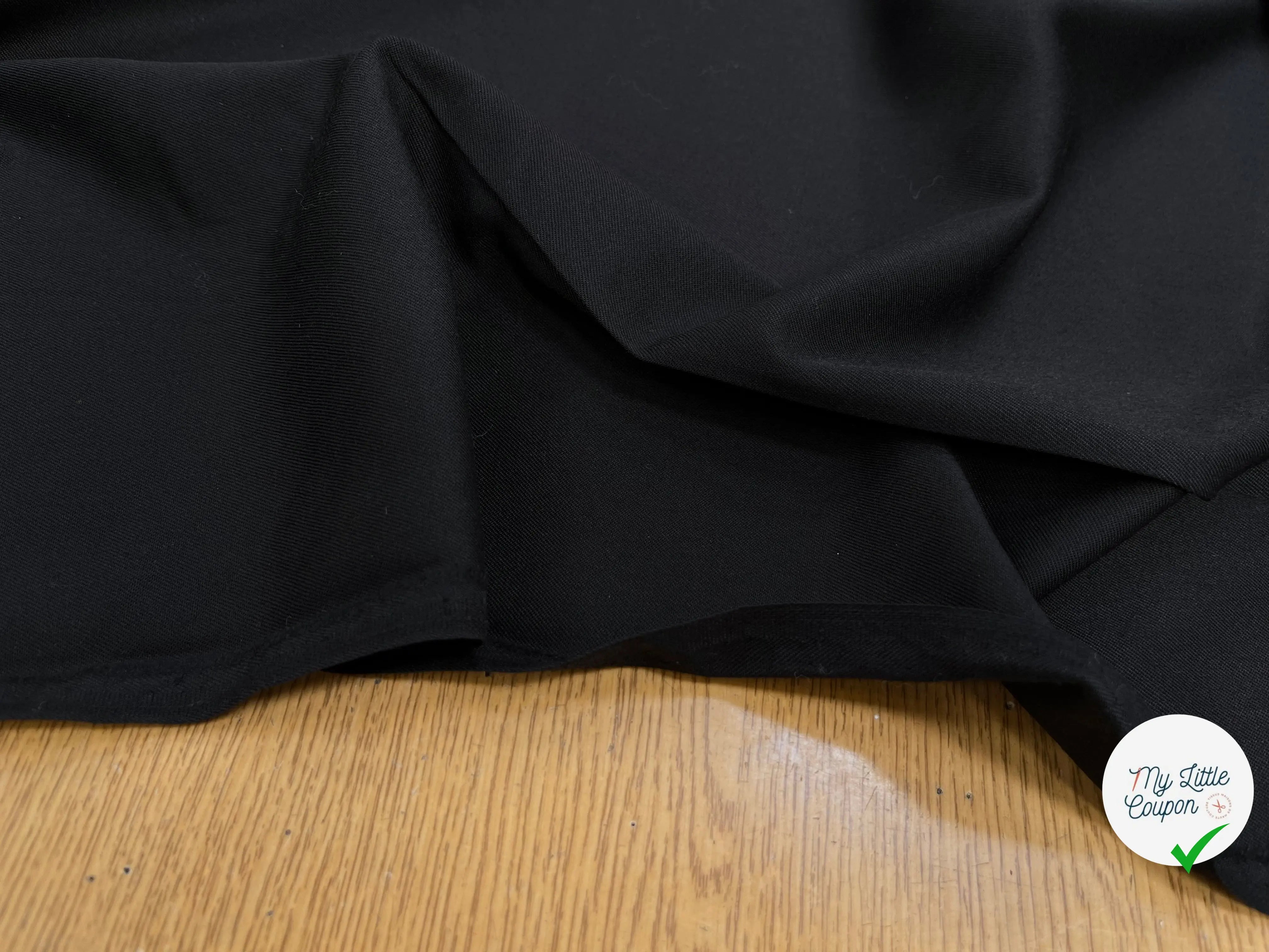 SERGÉ DE LAINE UNI NOIR - My Little Coupon