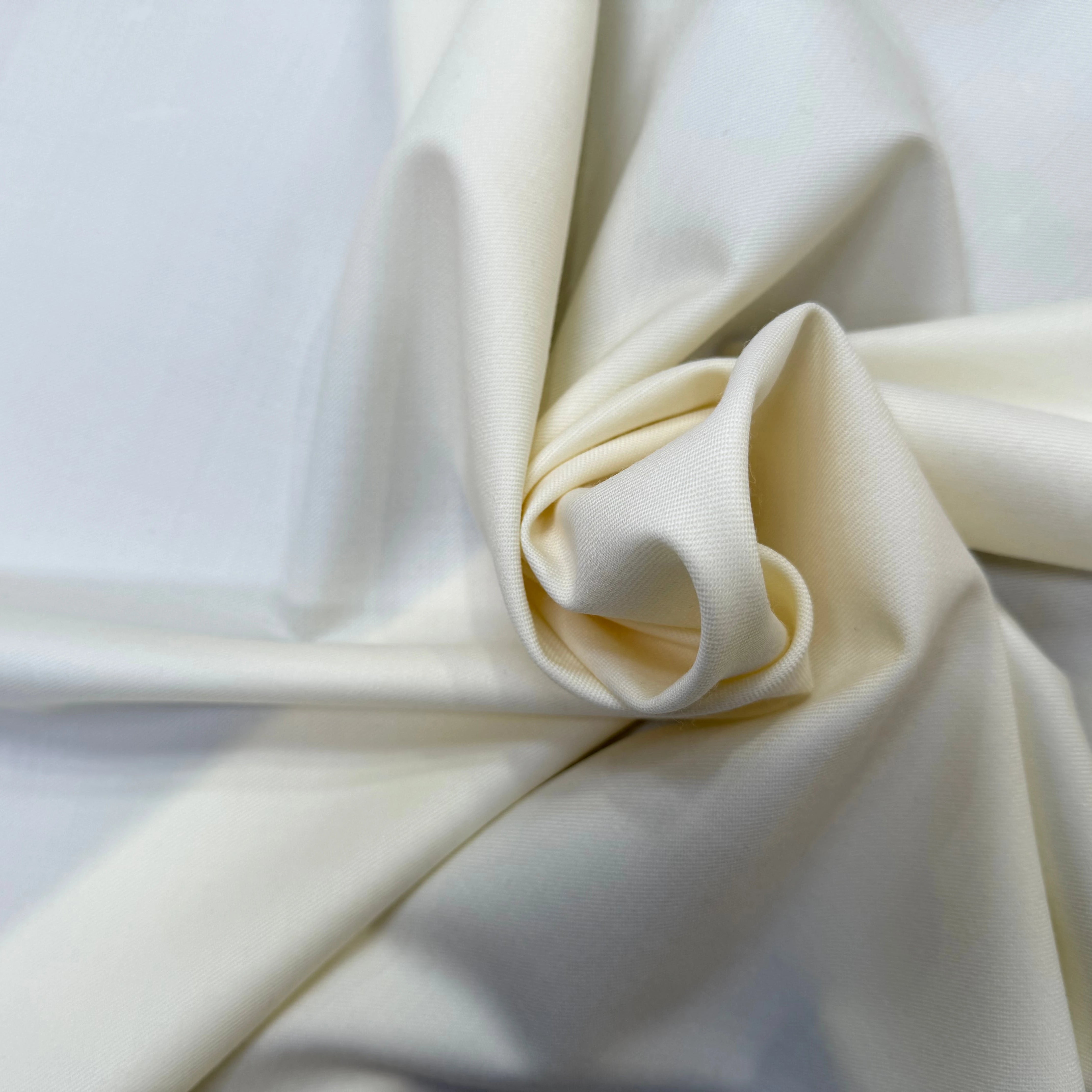 SERGÉ DE LAINE VIERGE SOUPLE BLANC CASSÉ - My Little Coupon