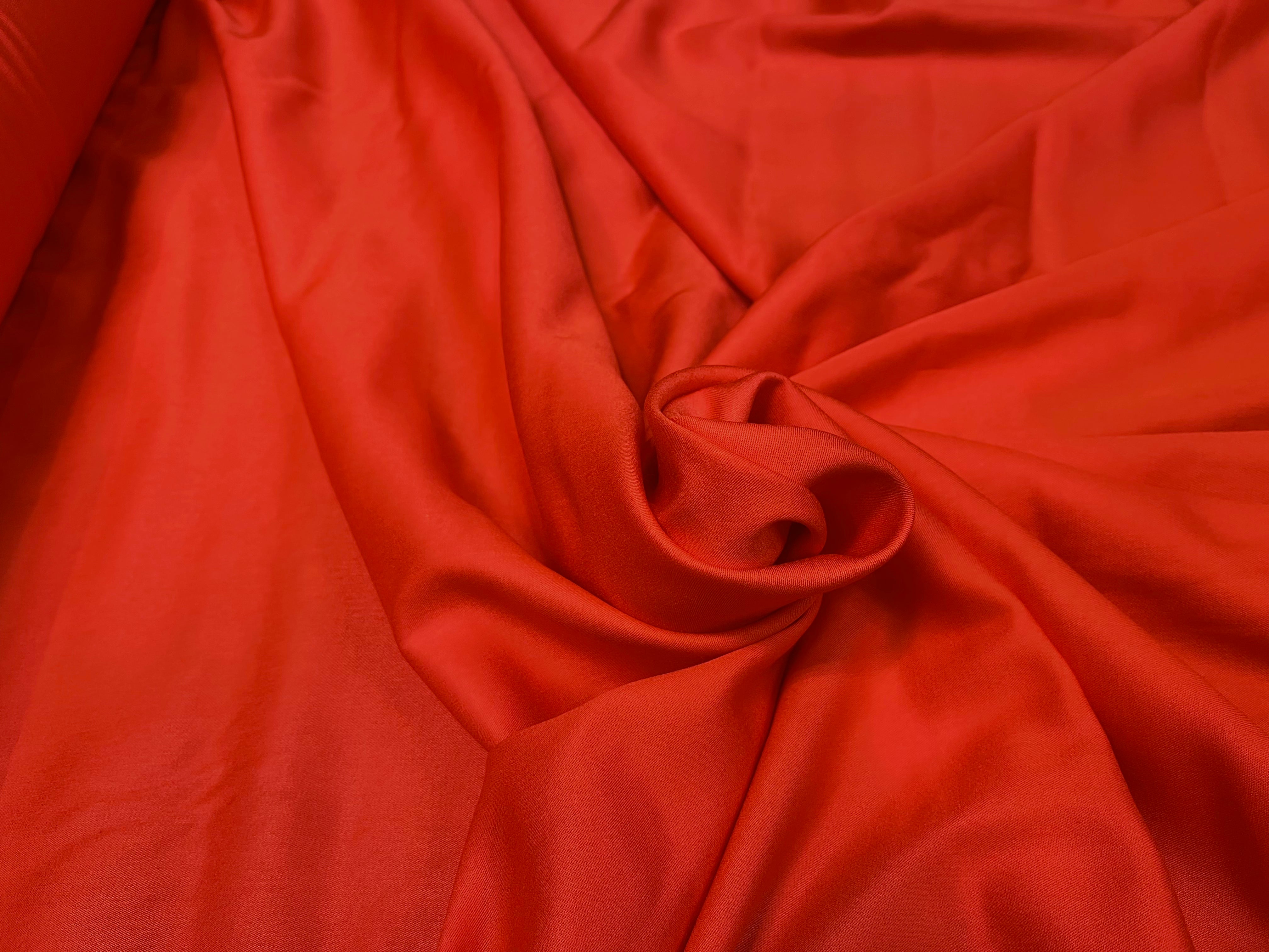 SERGÉ FLUIDE ORANGE UNI COTON - My Little Coupon