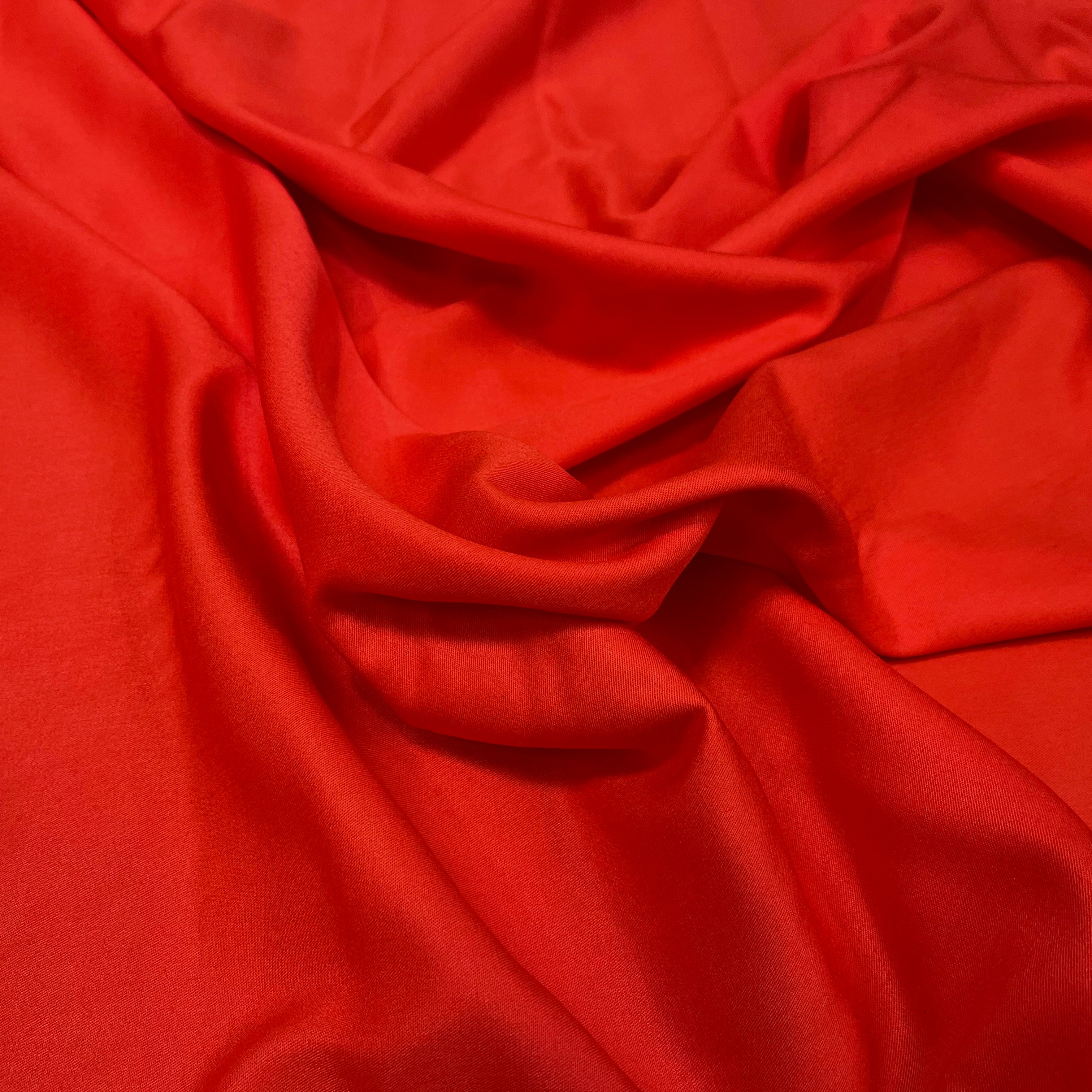 SERGÉ FLUIDE ORANGE UNI COTON - My Little Coupon