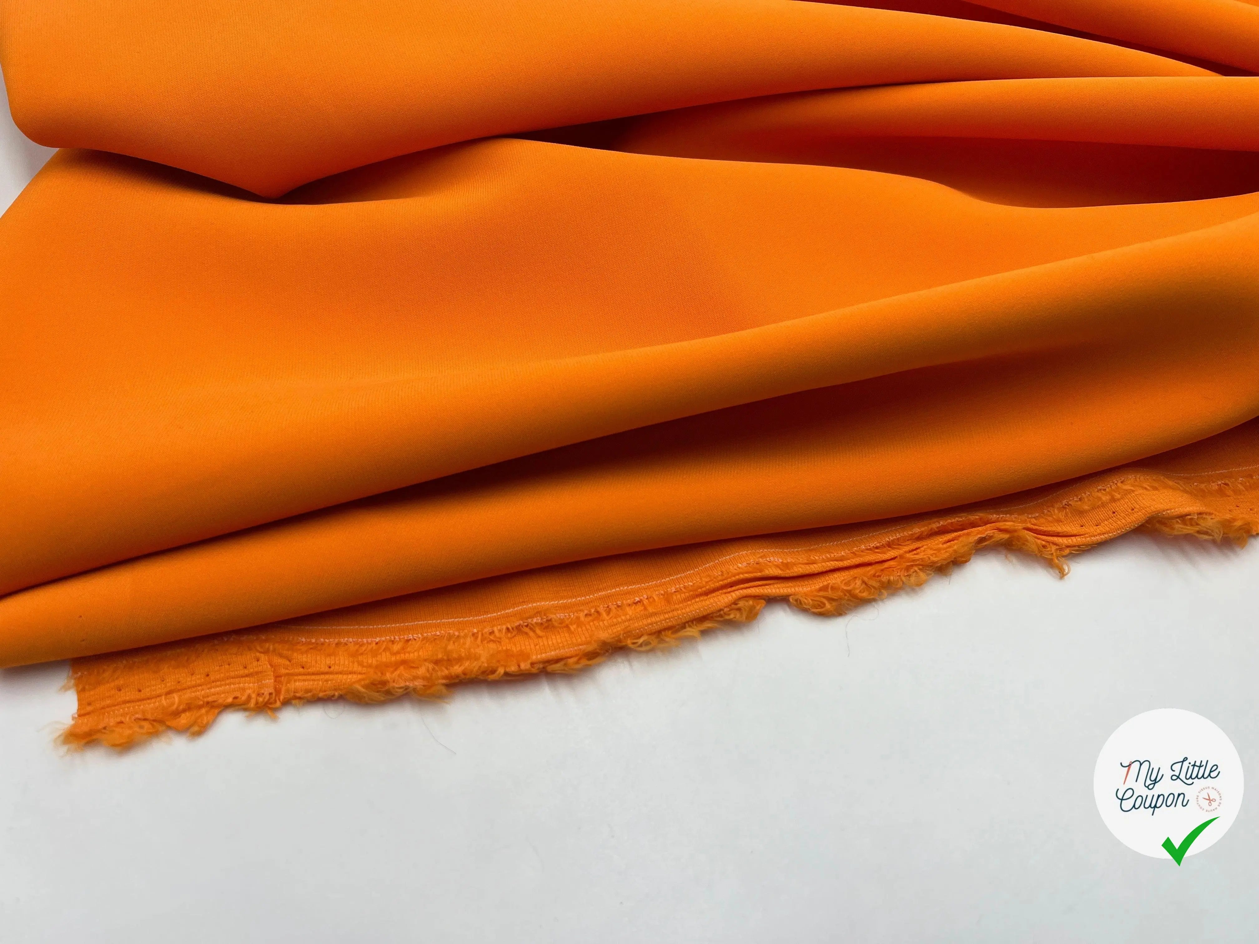 SERGÉ ORANGE DOUBLE ÉTOFFE - My Little Coupon - tissu - coudre
