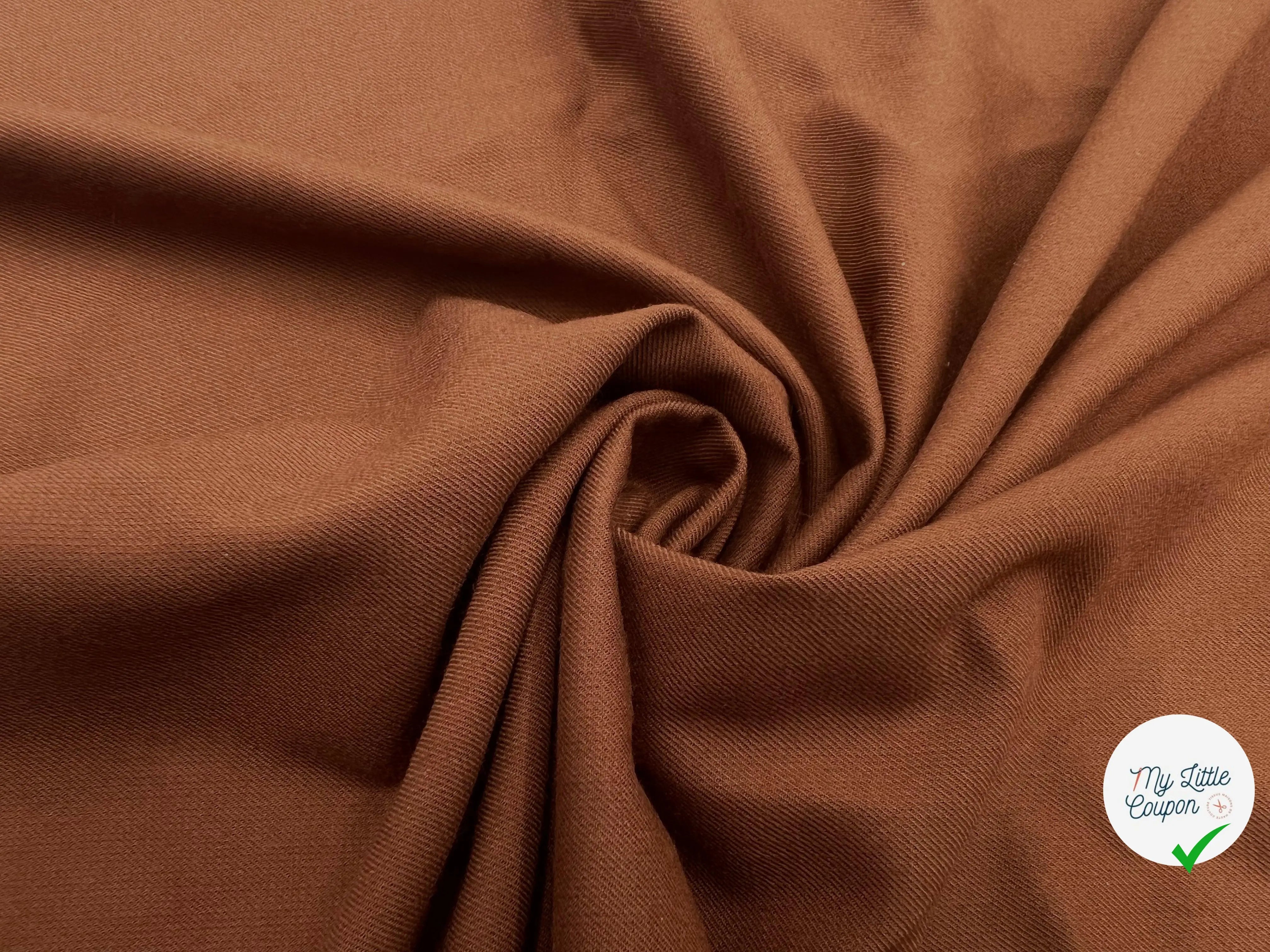 SERGÉ VISCOSE ROUX ÉCUREUIL - My Little Coupon - tissu - coudre
