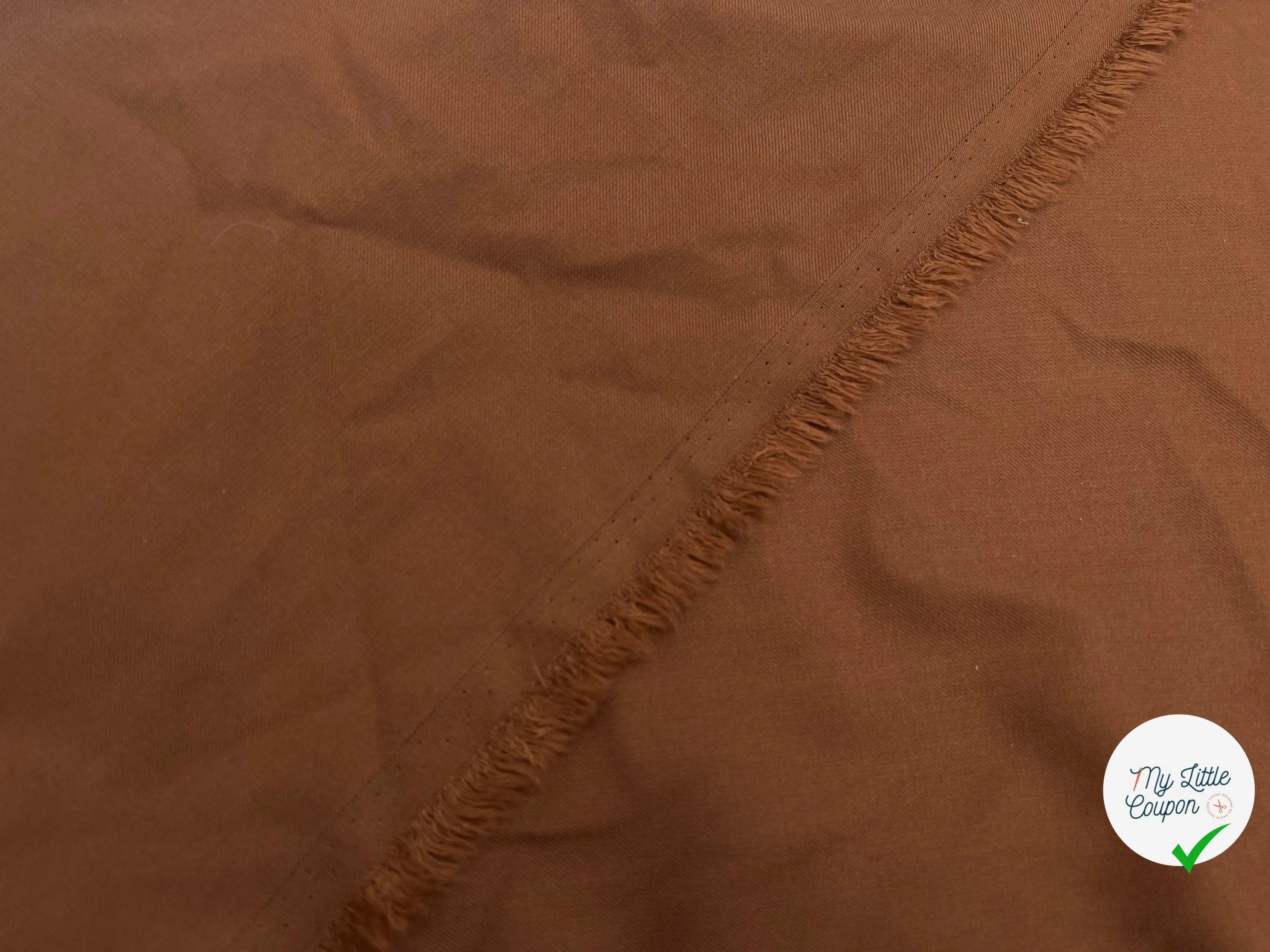 SERGÉ VISCOSE ROUX ÉCUREUIL - My Little Coupon - tissu - coudre