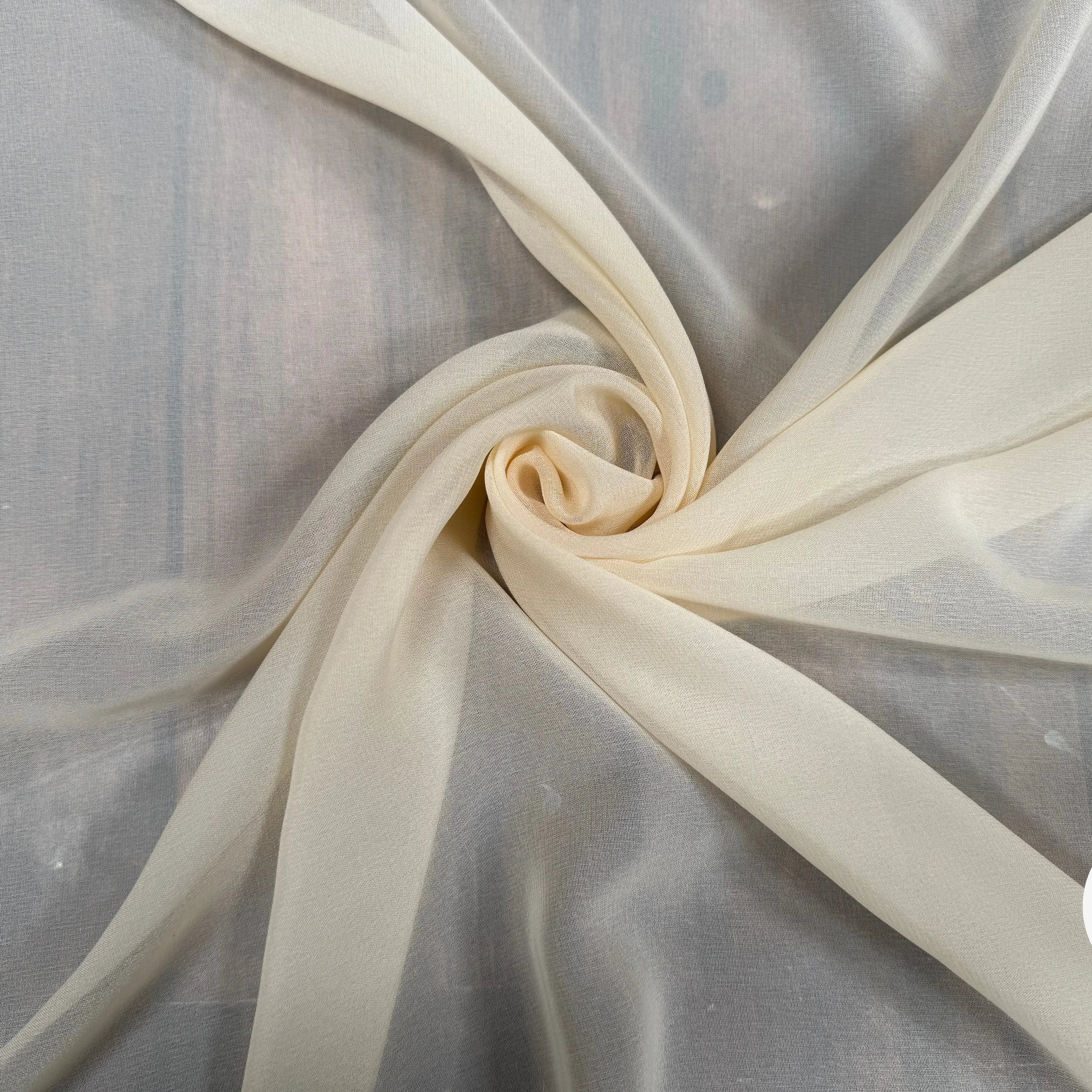 SILK MIX GEORGETTE, Seedpearl Beige - My Little Coupon