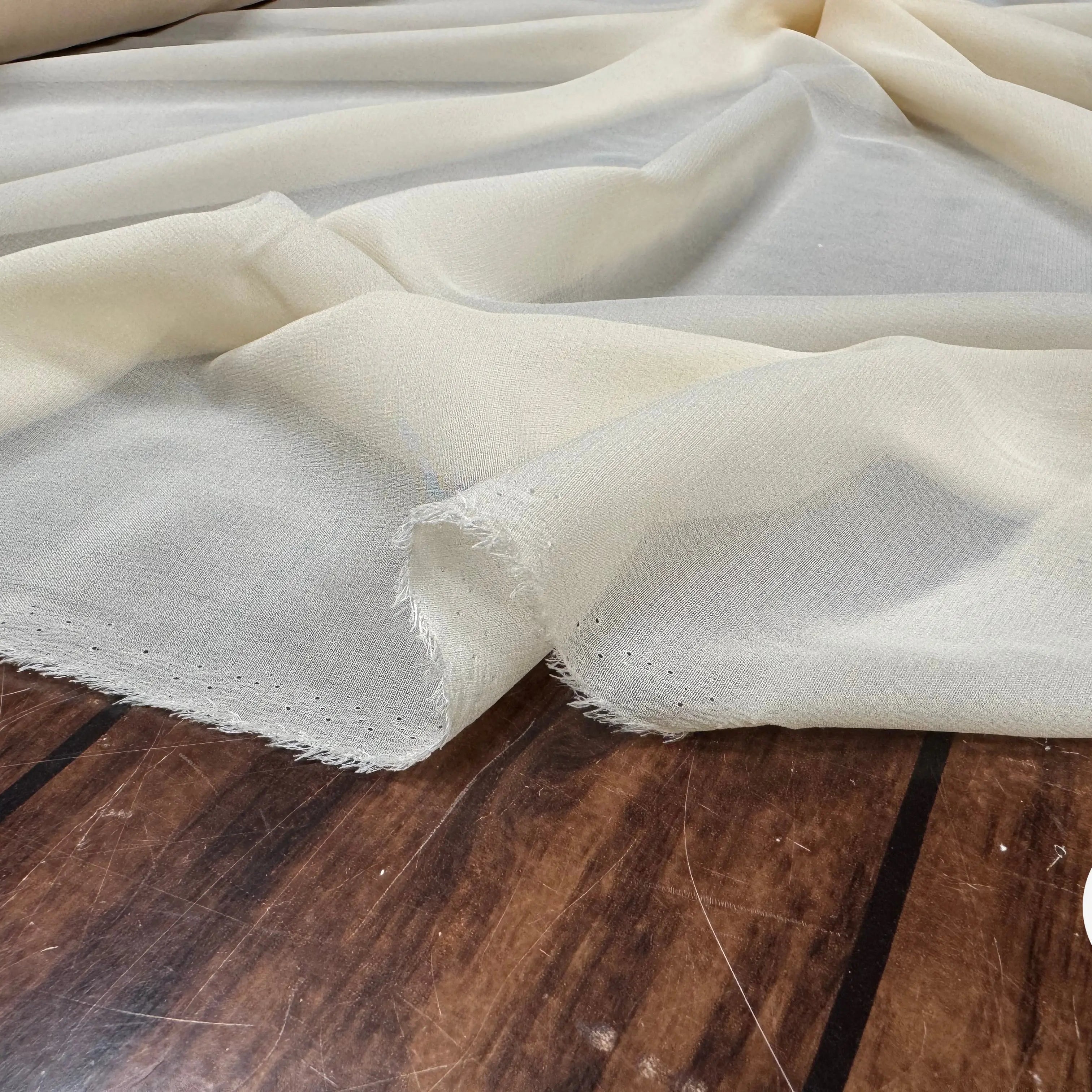 SILK MIX GEORGETTE, Seedpearl Beige - My Little Coupon