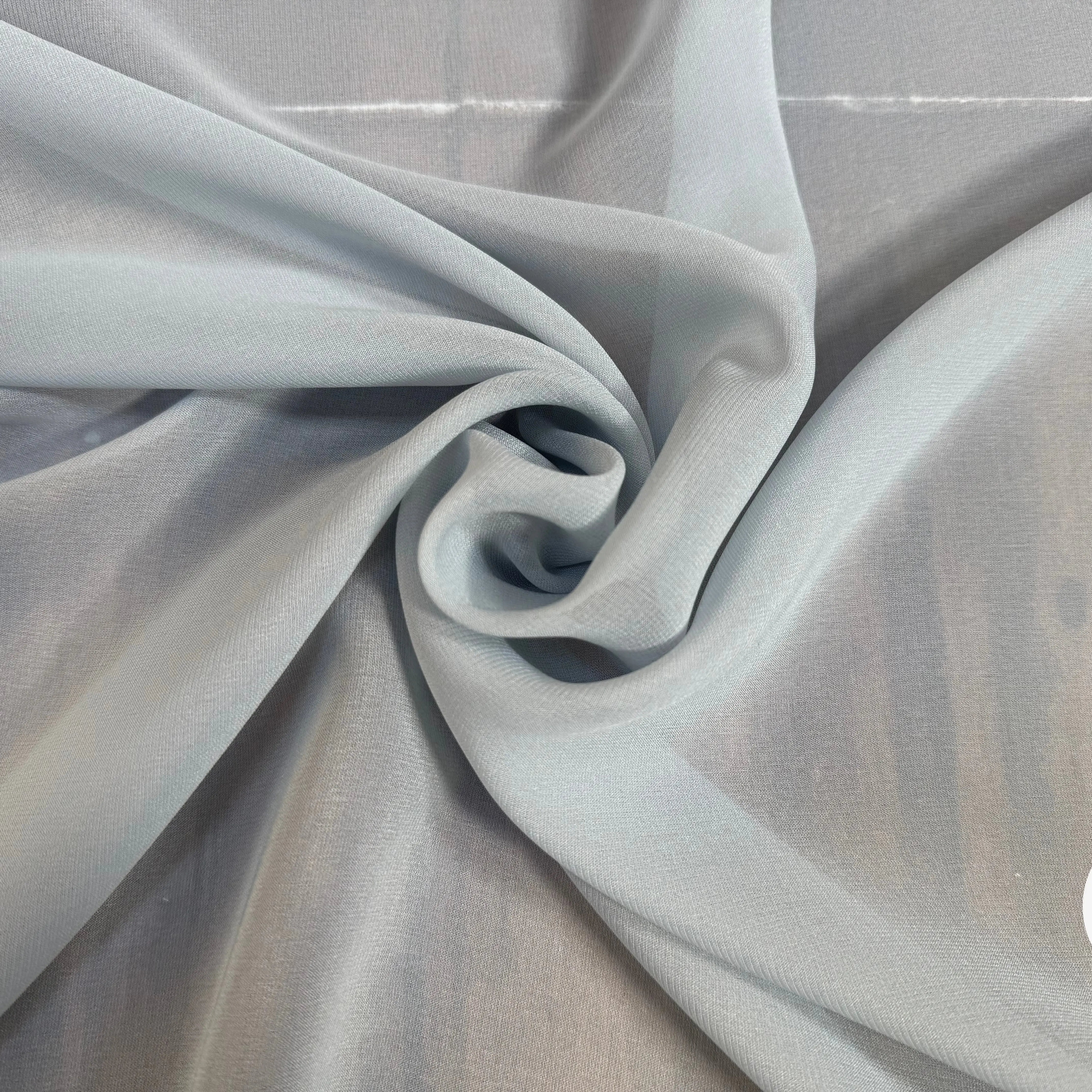 SILK MIX GEORGETTE, Softy blue, 20% soie - My Little Coupon