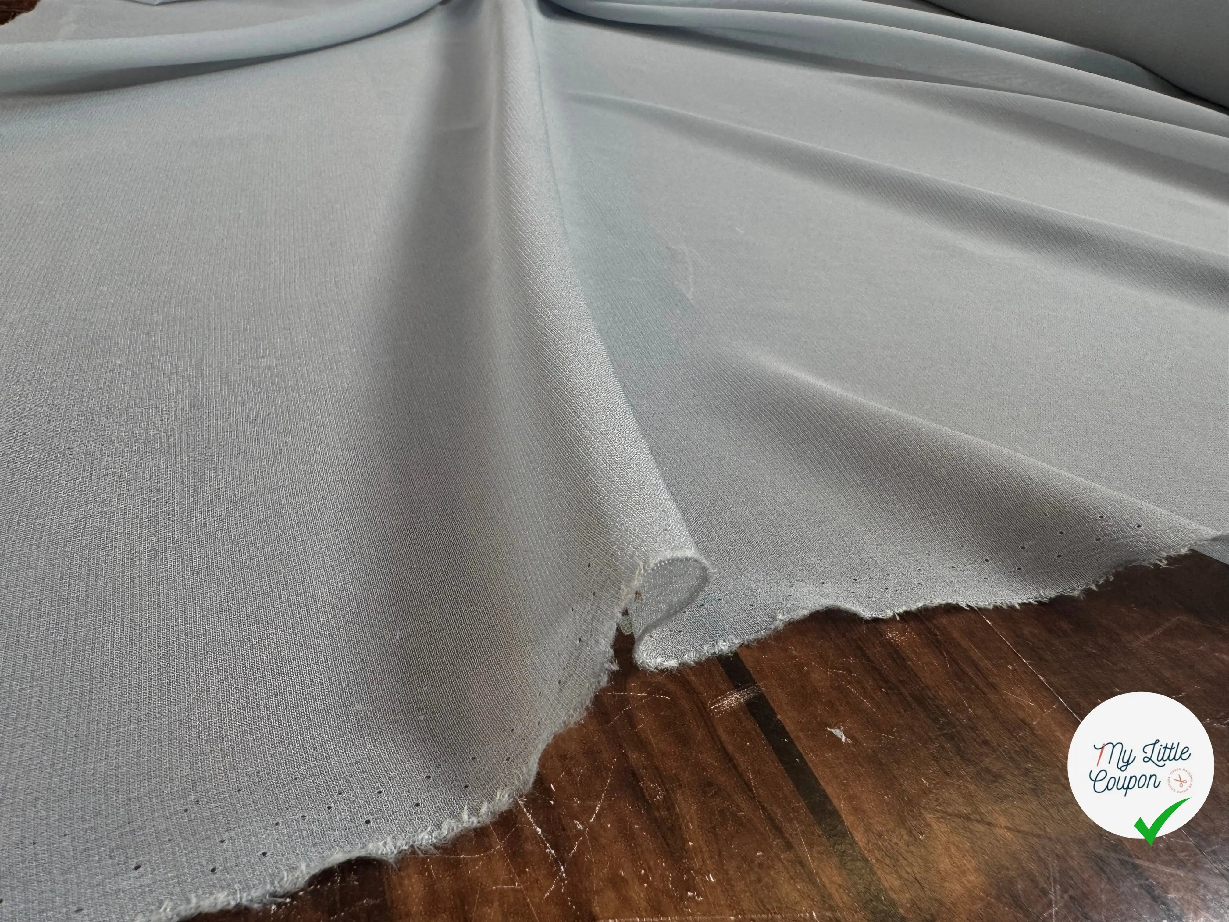 SILK MIX GEORGETTE, Softy blue, 20% soie - My Little Coupon