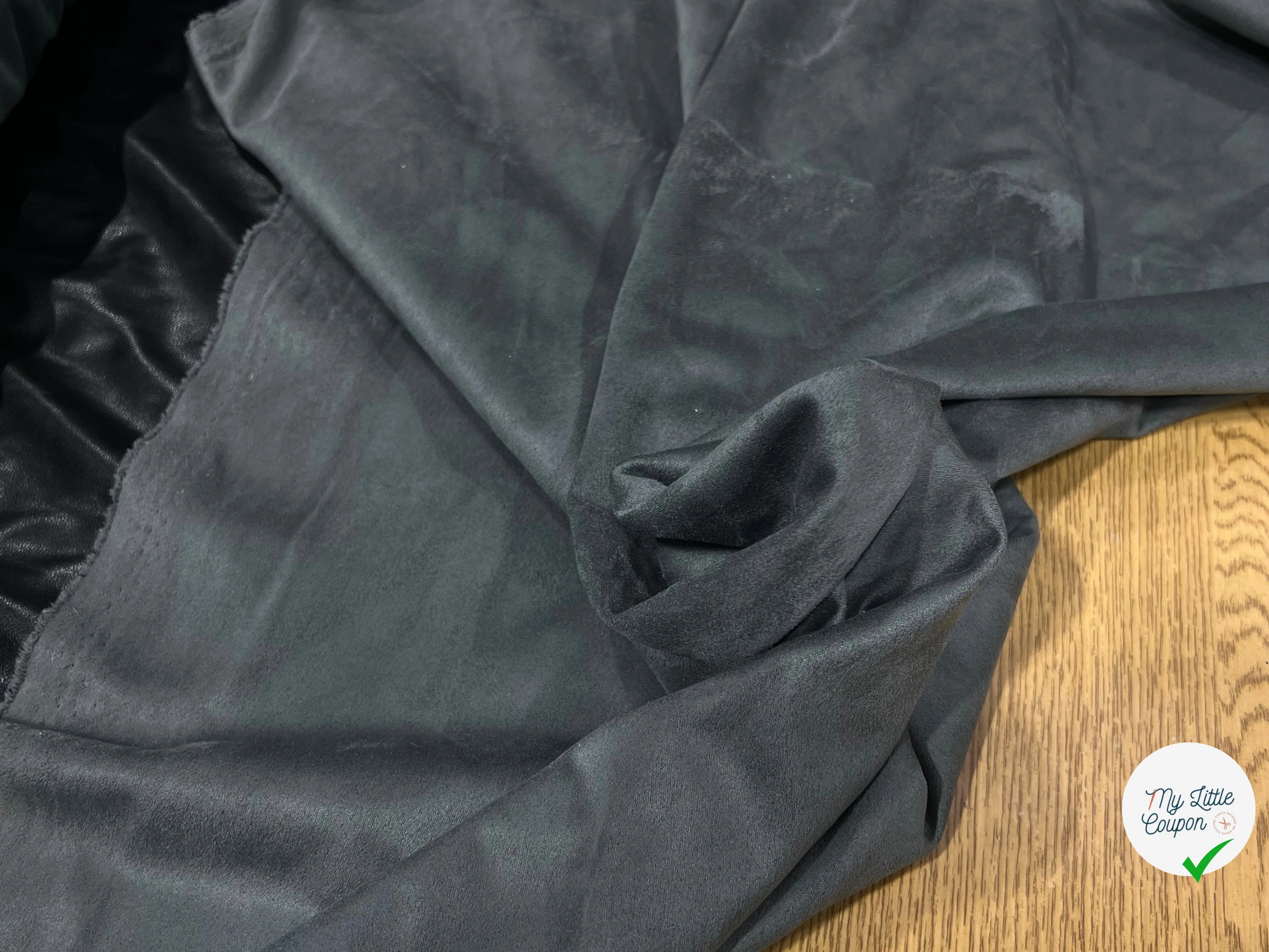 SIMILI CUIR NOIR STRETCH NOIR 140CM SOUPLE - My Little Coupon