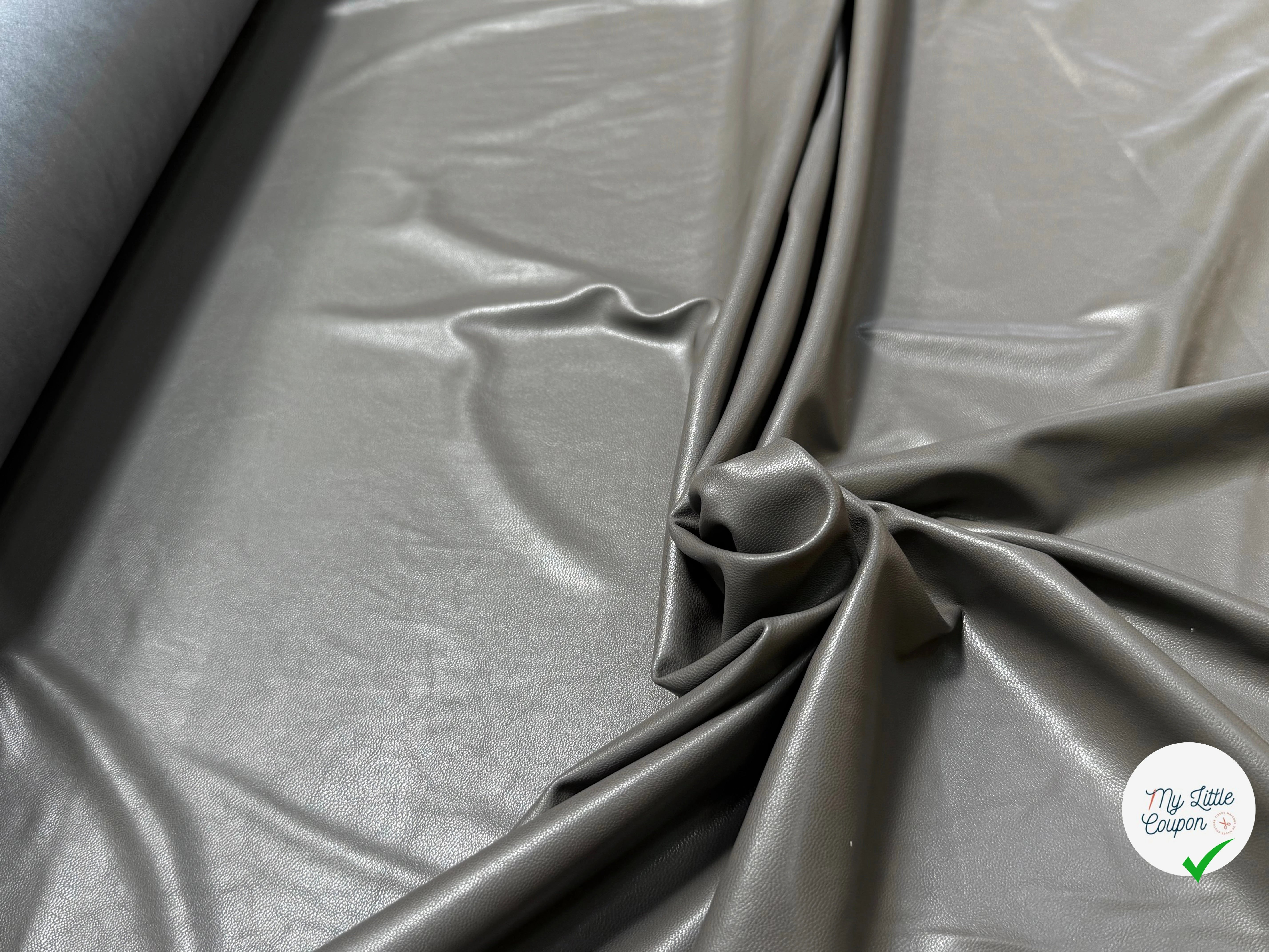 SIMILICUIR SOUPLE ENDROIT DOUX GRIS STRETCH - My Little Coupon