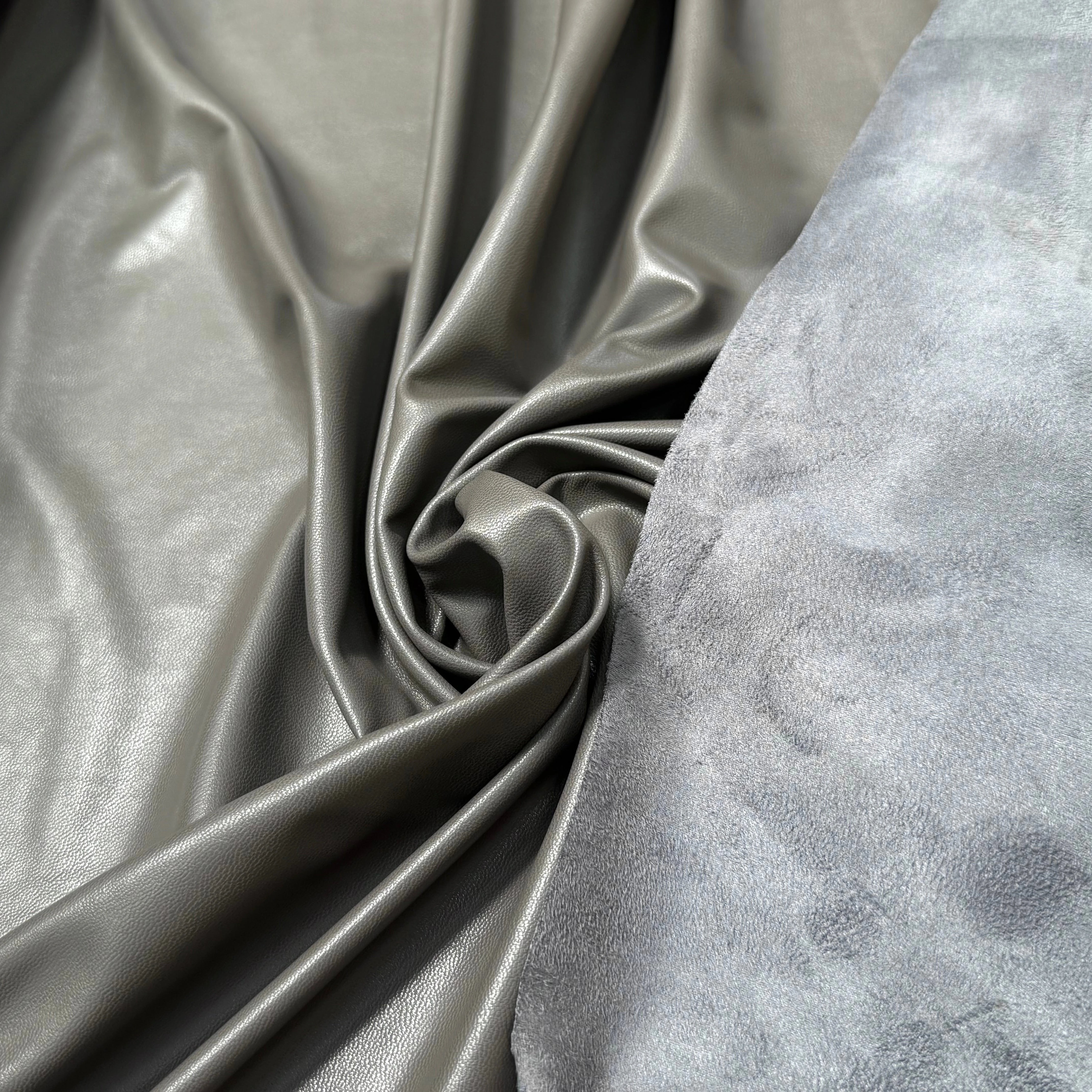 SIMILICUIR SOUPLE ENDROIT DOUX GRIS STRETCH - My Little Coupon