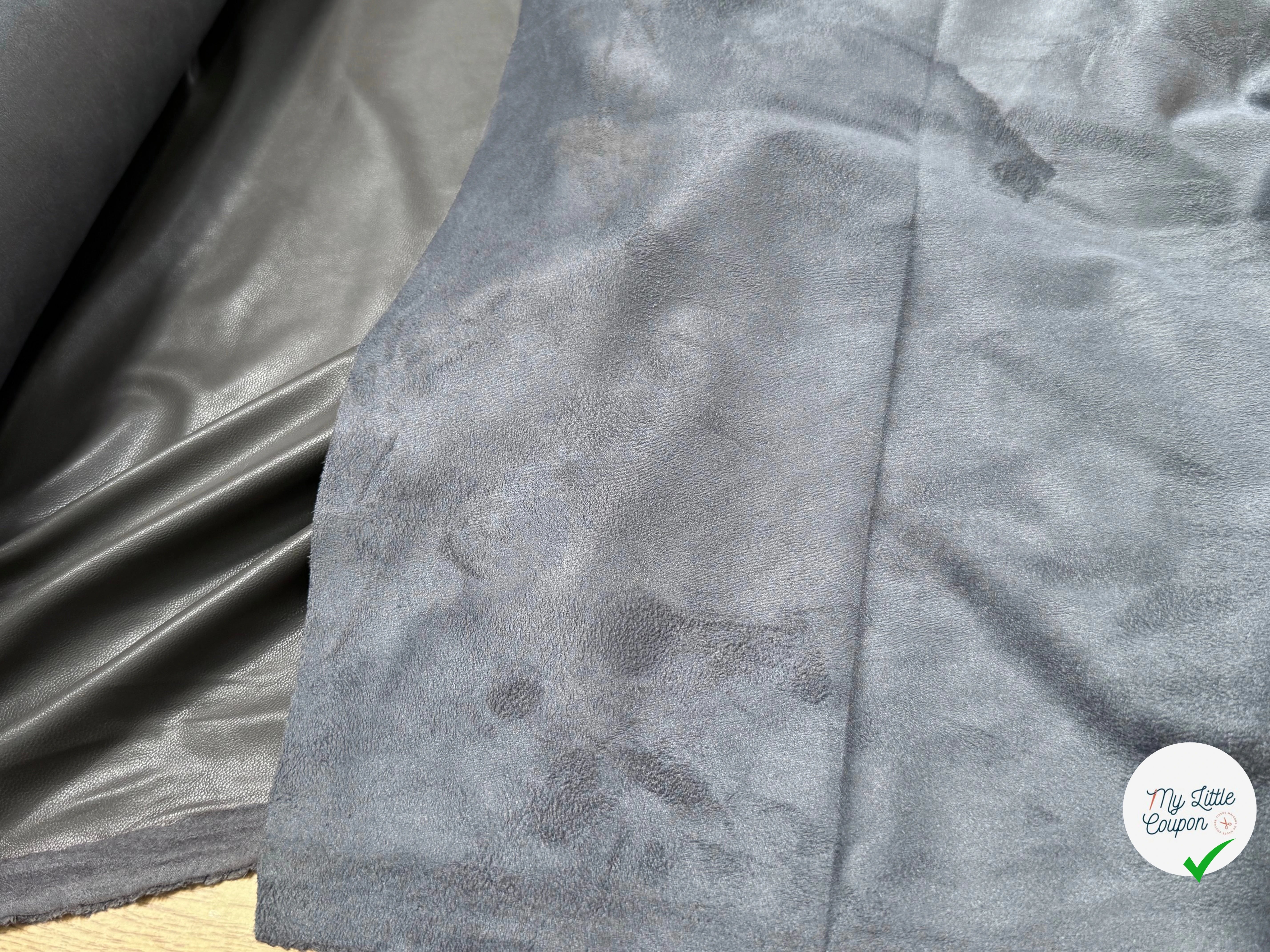 SIMILICUIR SOUPLE ENDROIT DOUX GRIS STRETCH - My Little Coupon