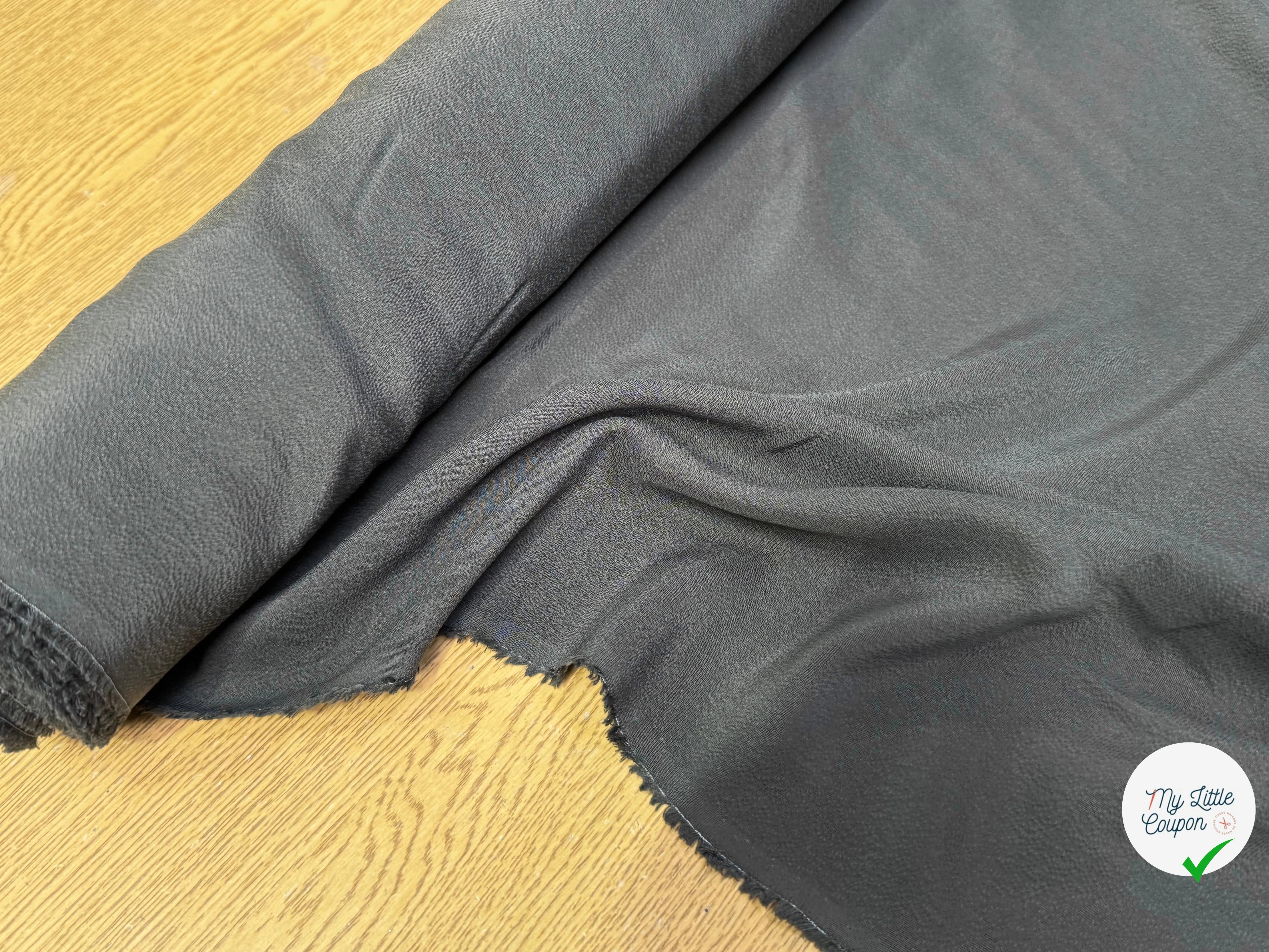 SOIE ASPECT GAUFFRE GRIS ANTHRACITE - My Little Coupon