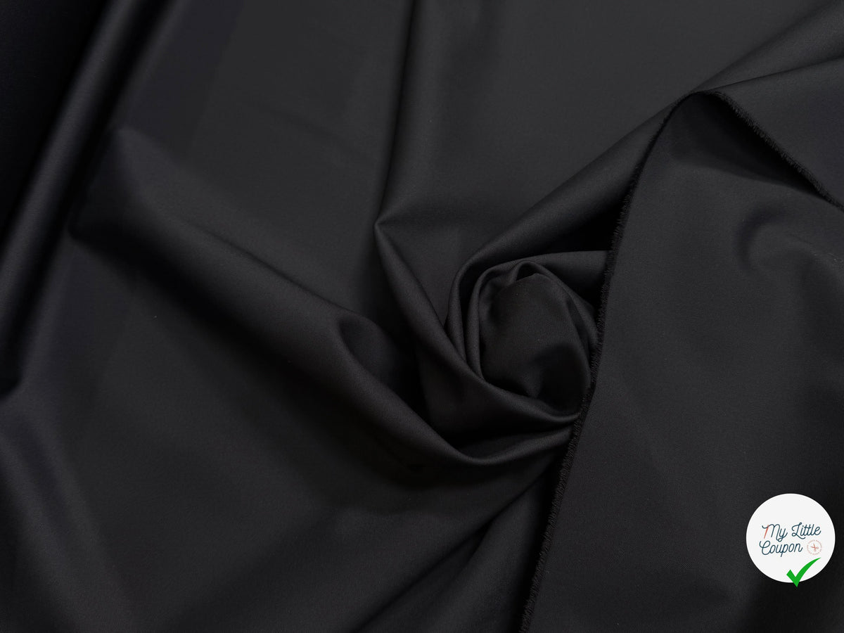 SUBLIME DRAPERIE NOIRE STRETCH TOUCHER ULTRA DOUX ET TENUE IMPECCABLE ITALIE - My Little Coupon