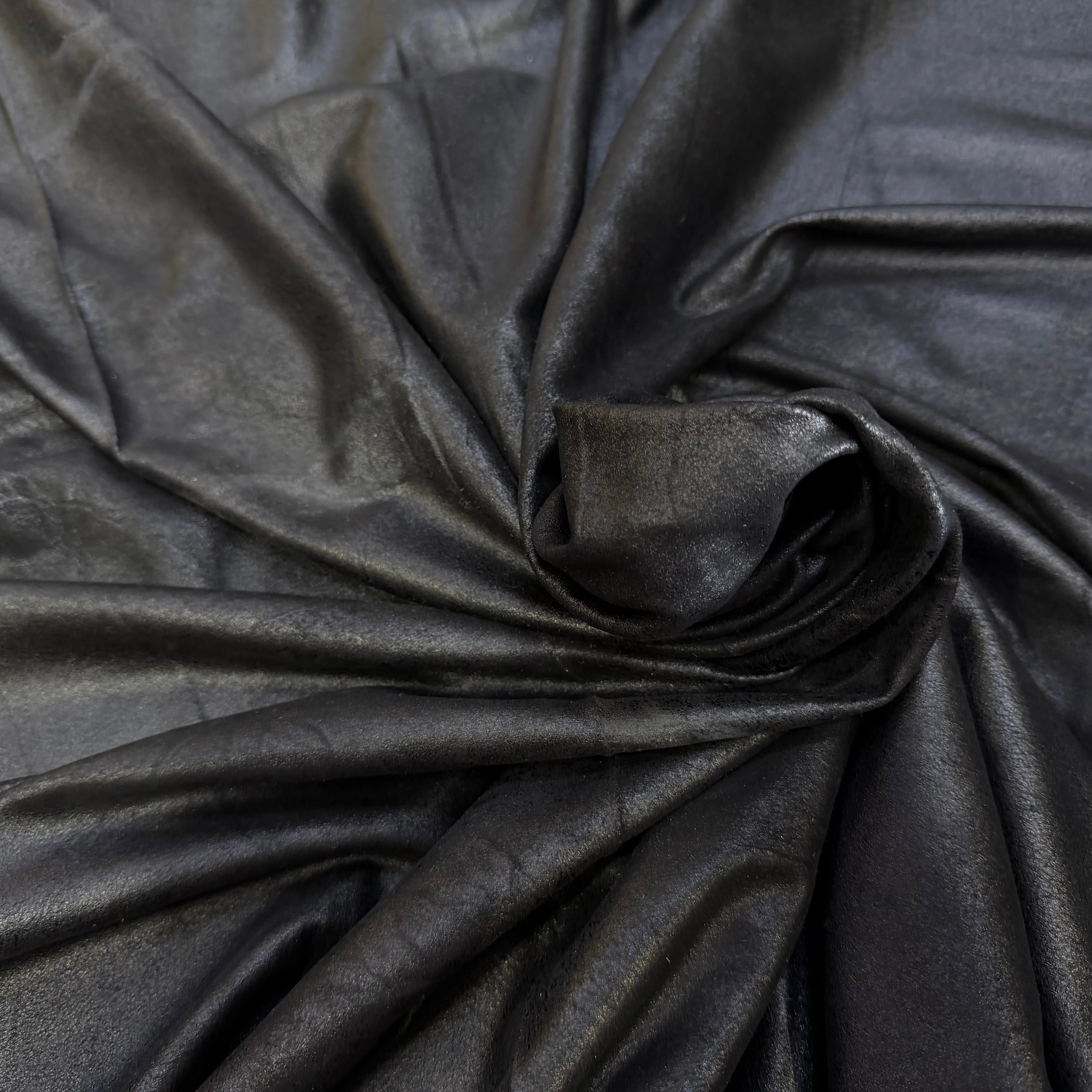 SUEDINE STRETCH NOIR EFFET CRAQUELÉ CHIC - My Little Coupon