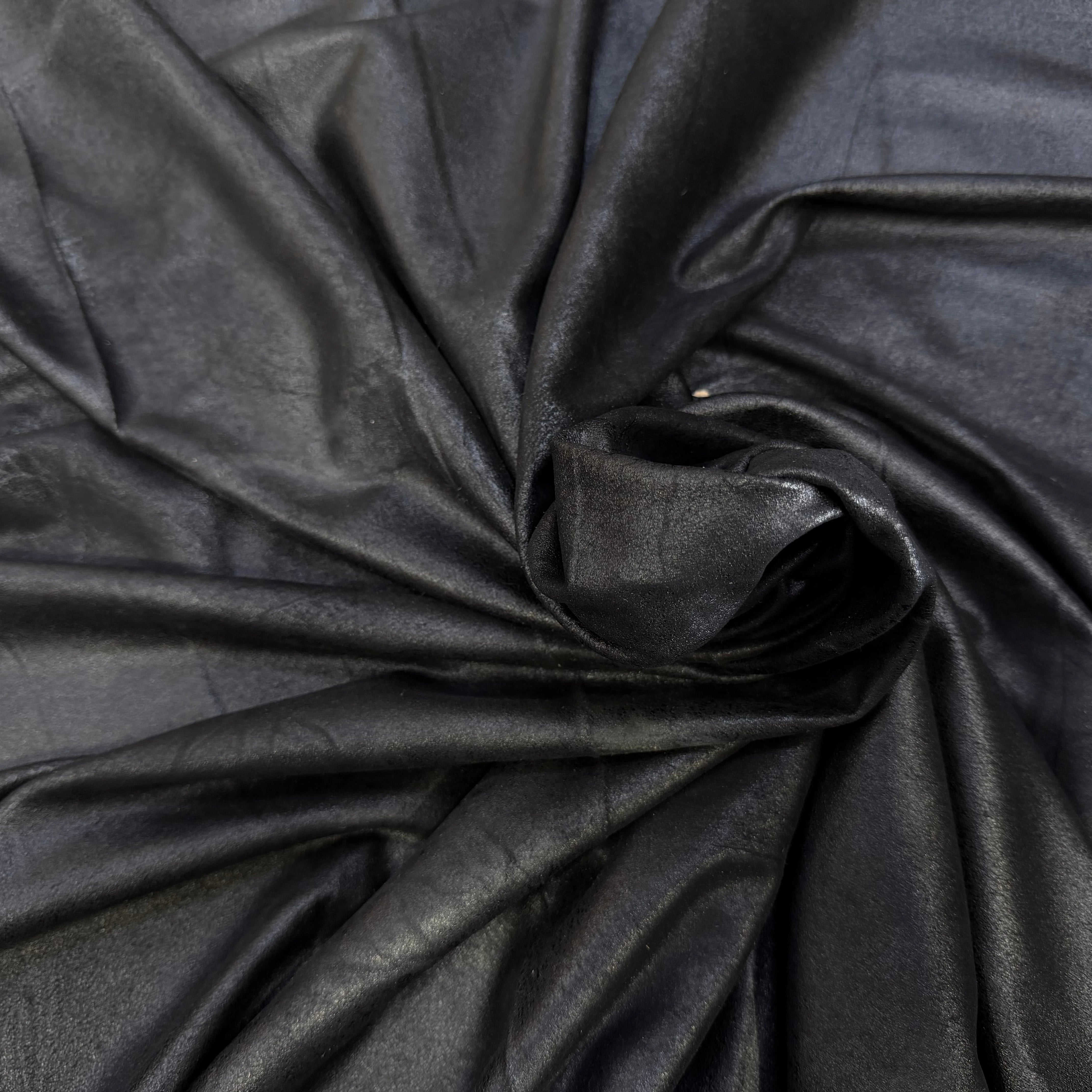 SUEDINE STRETCH NOIR EFFET CRAQUELÉ CHIC - My Little Coupon