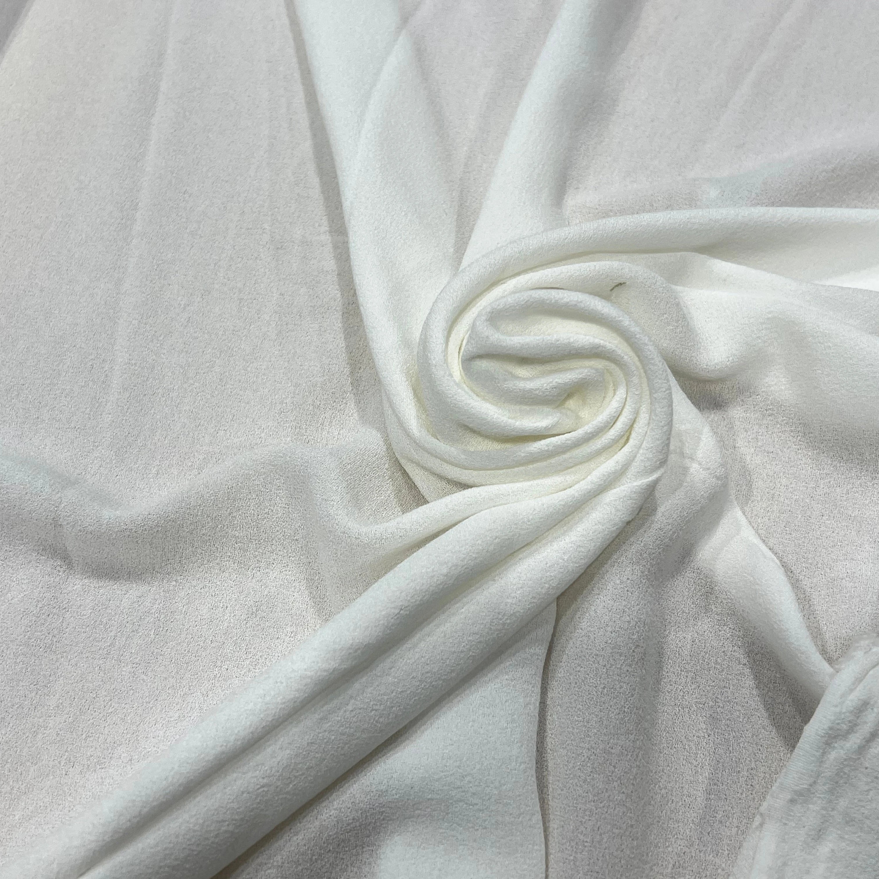 SUPERBE CREPE VISCOSE BLANC 100% VISCOSE 130CM - My Little Coupon