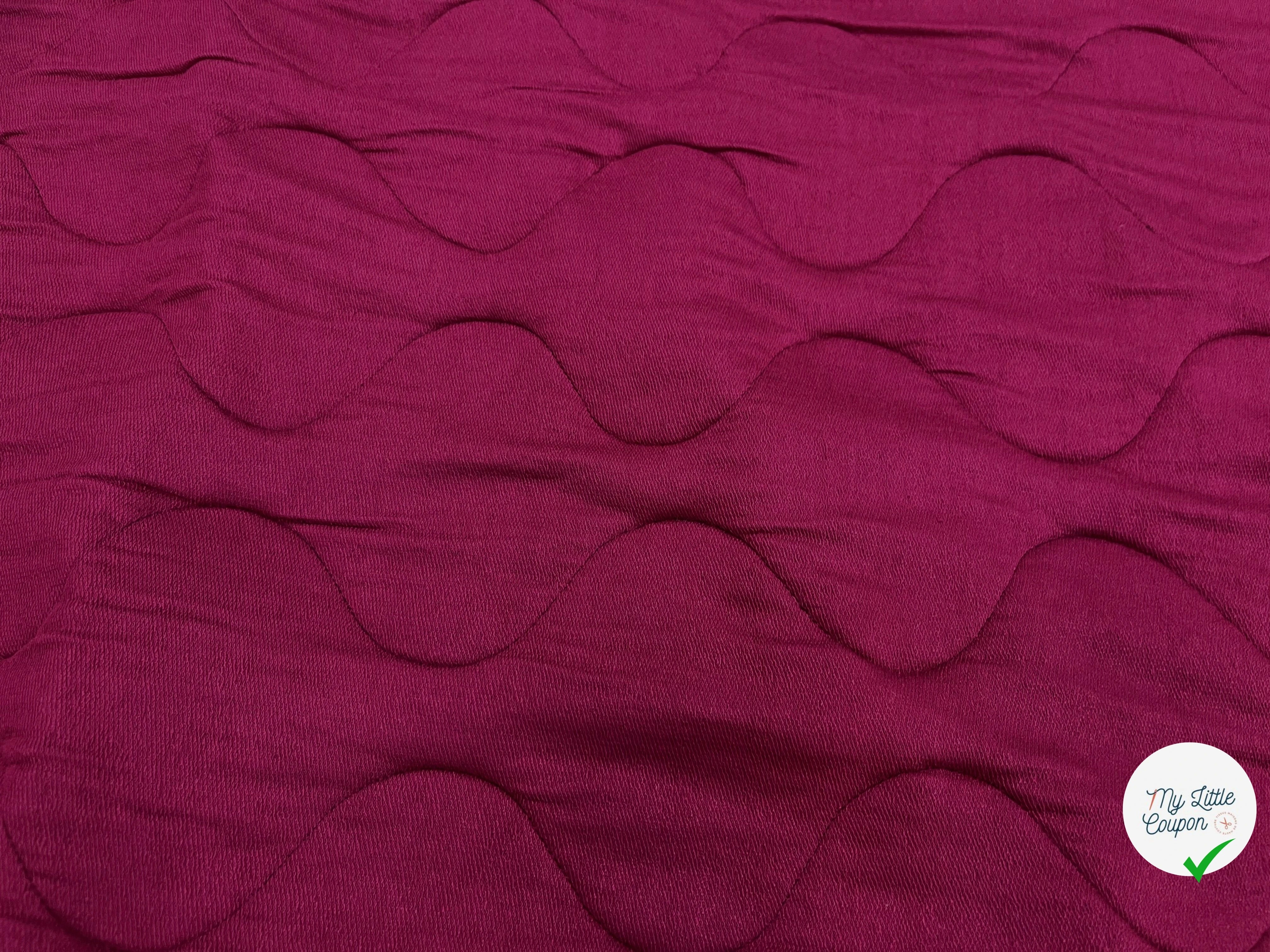 SWEAT MATELASSÉ FUSCHIA VISCOSE SIMPLE FACE - My Little Coupon