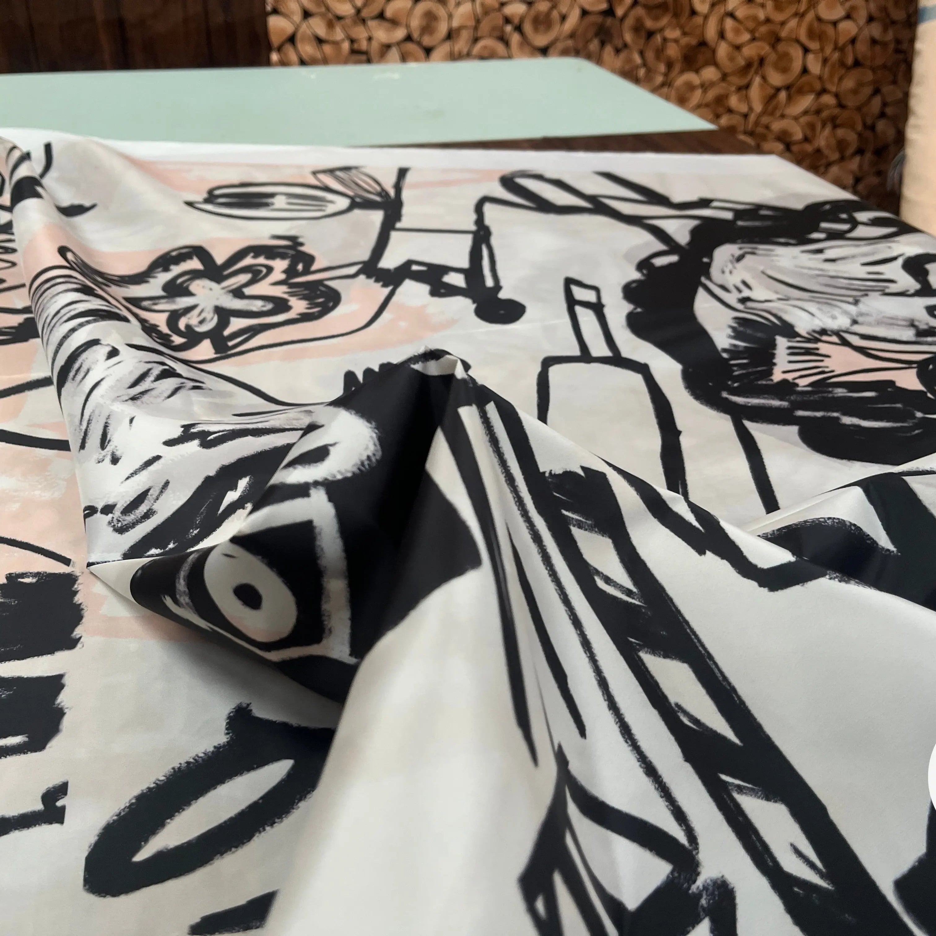 TAFETAS PARKA MOTIF GRIBOUILLI GRAPHIQUE - My Little Coupon