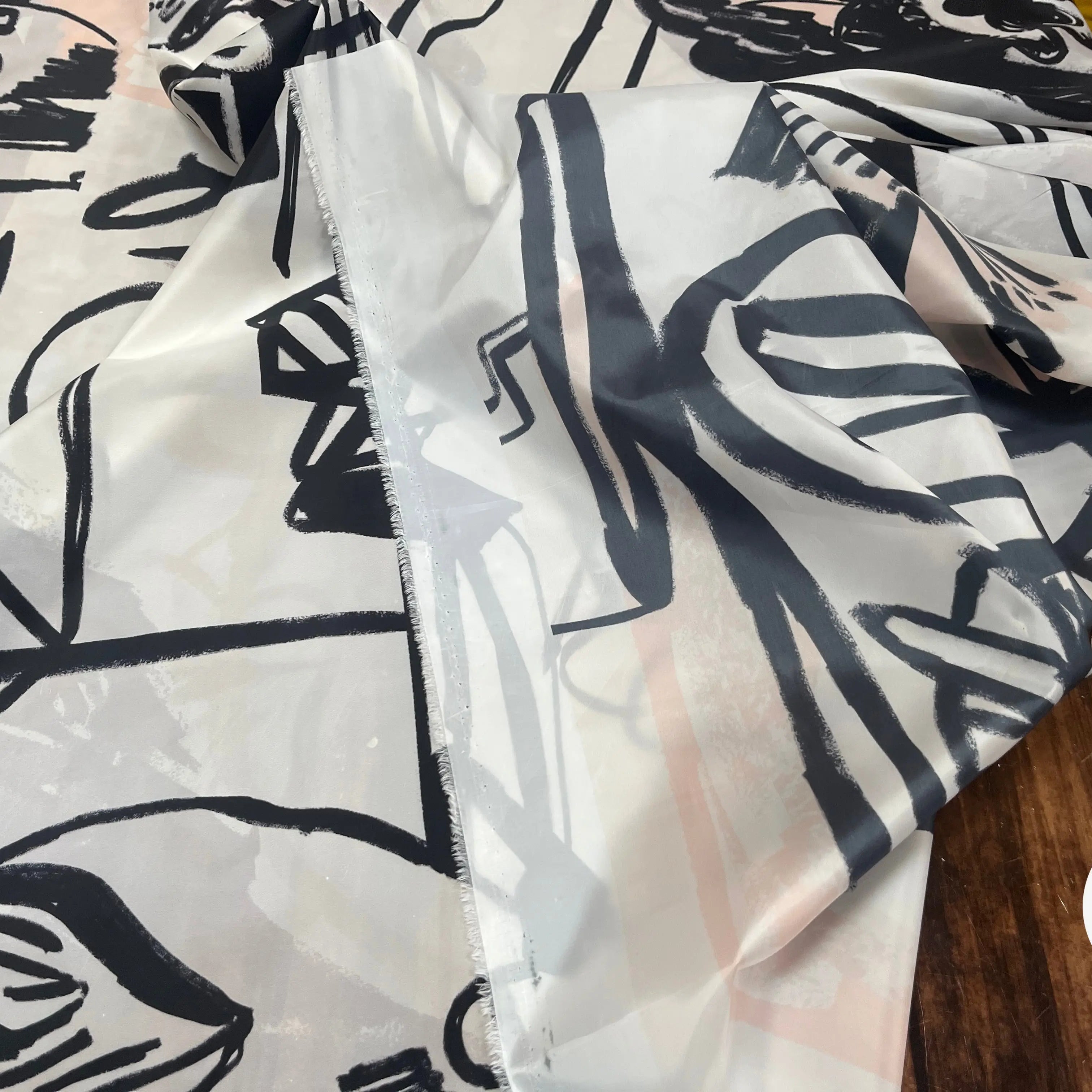 TAFETAS PARKA MOTIF GRIBOUILLI GRAPHIQUE - My Little Coupon