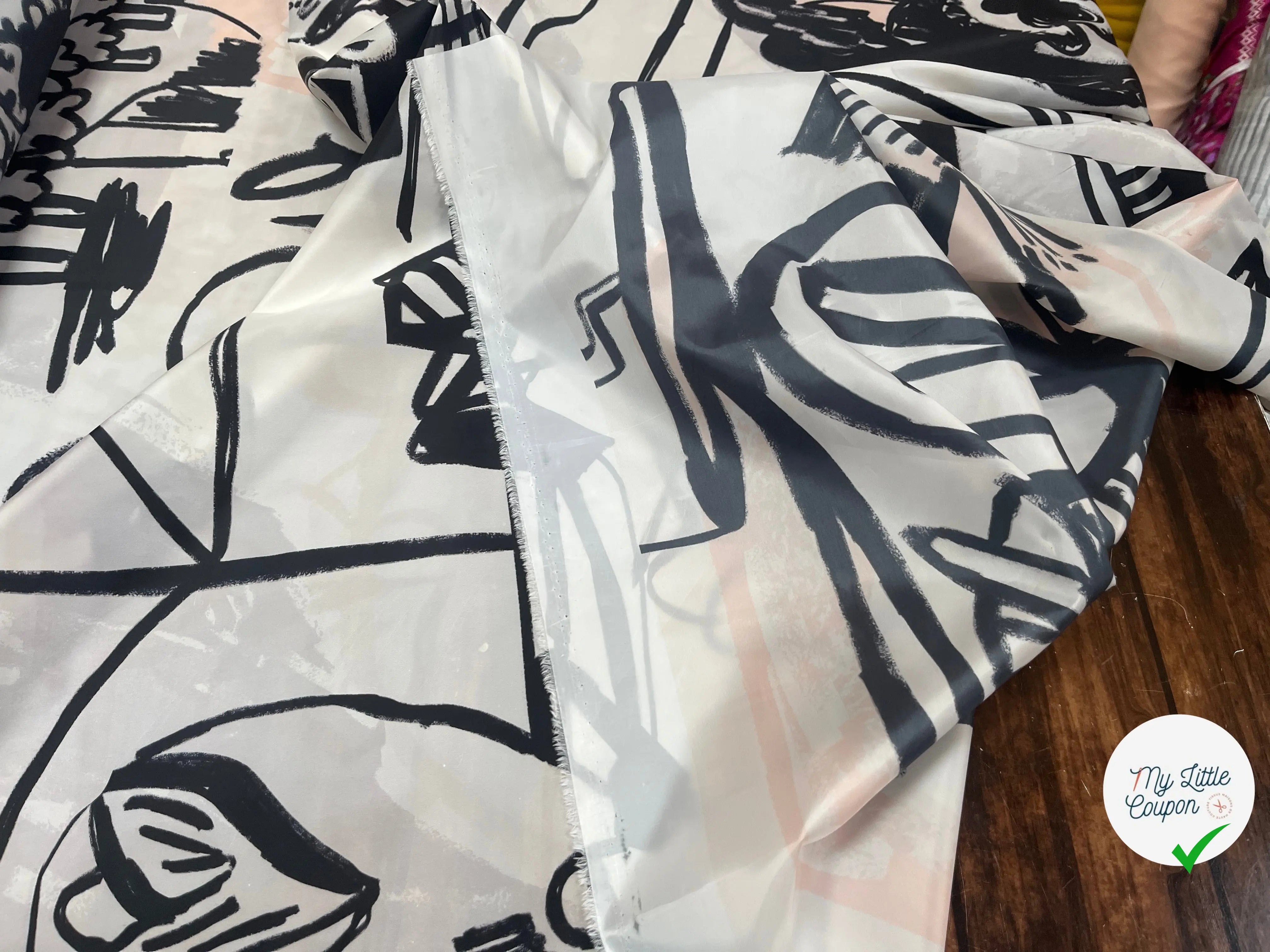 TAFETAS PARKA MOTIF GRIBOUILLI GRAPHIQUE - My Little Coupon