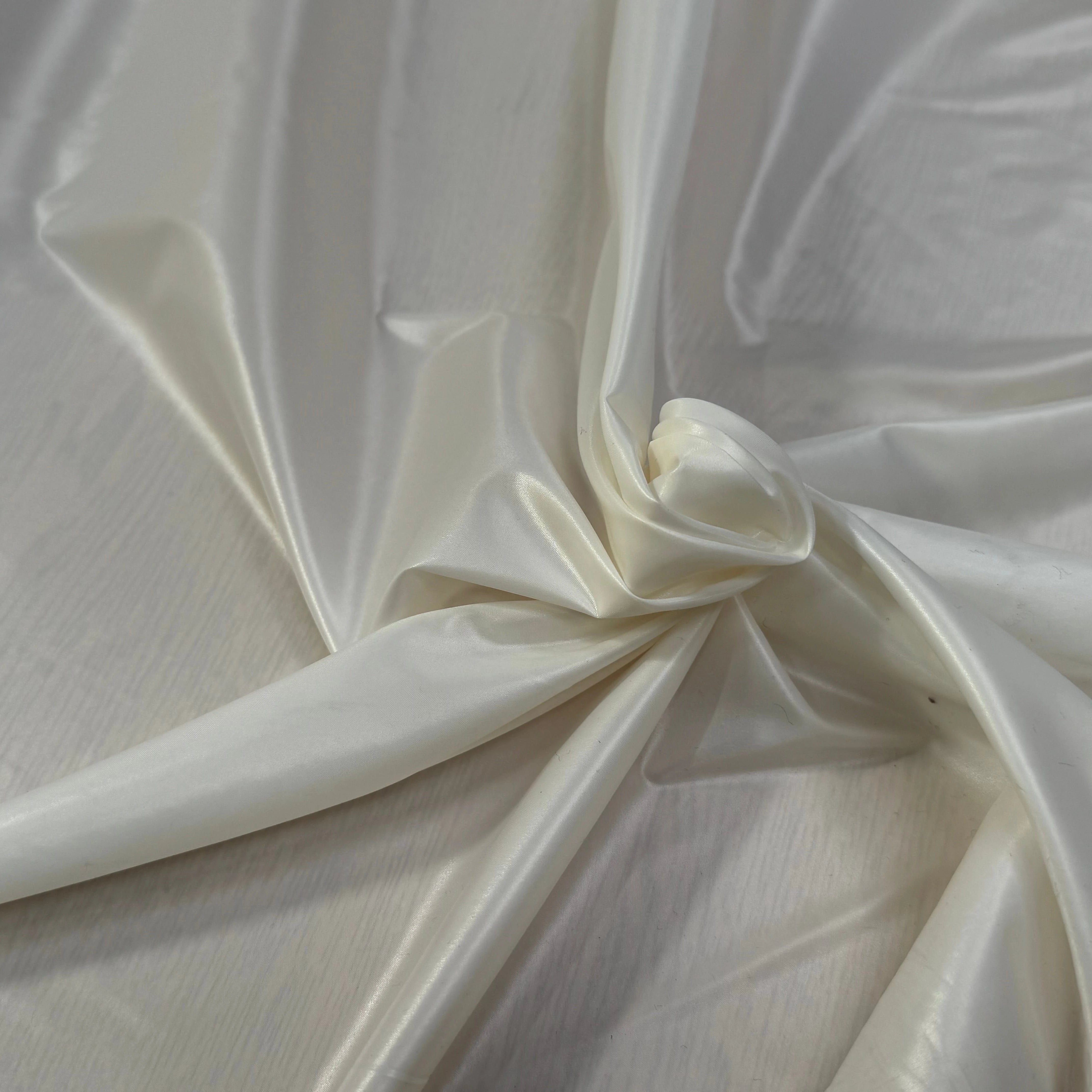 TAFFETAS BLANC CASSÉ POLYAMIDE - My Little Coupon