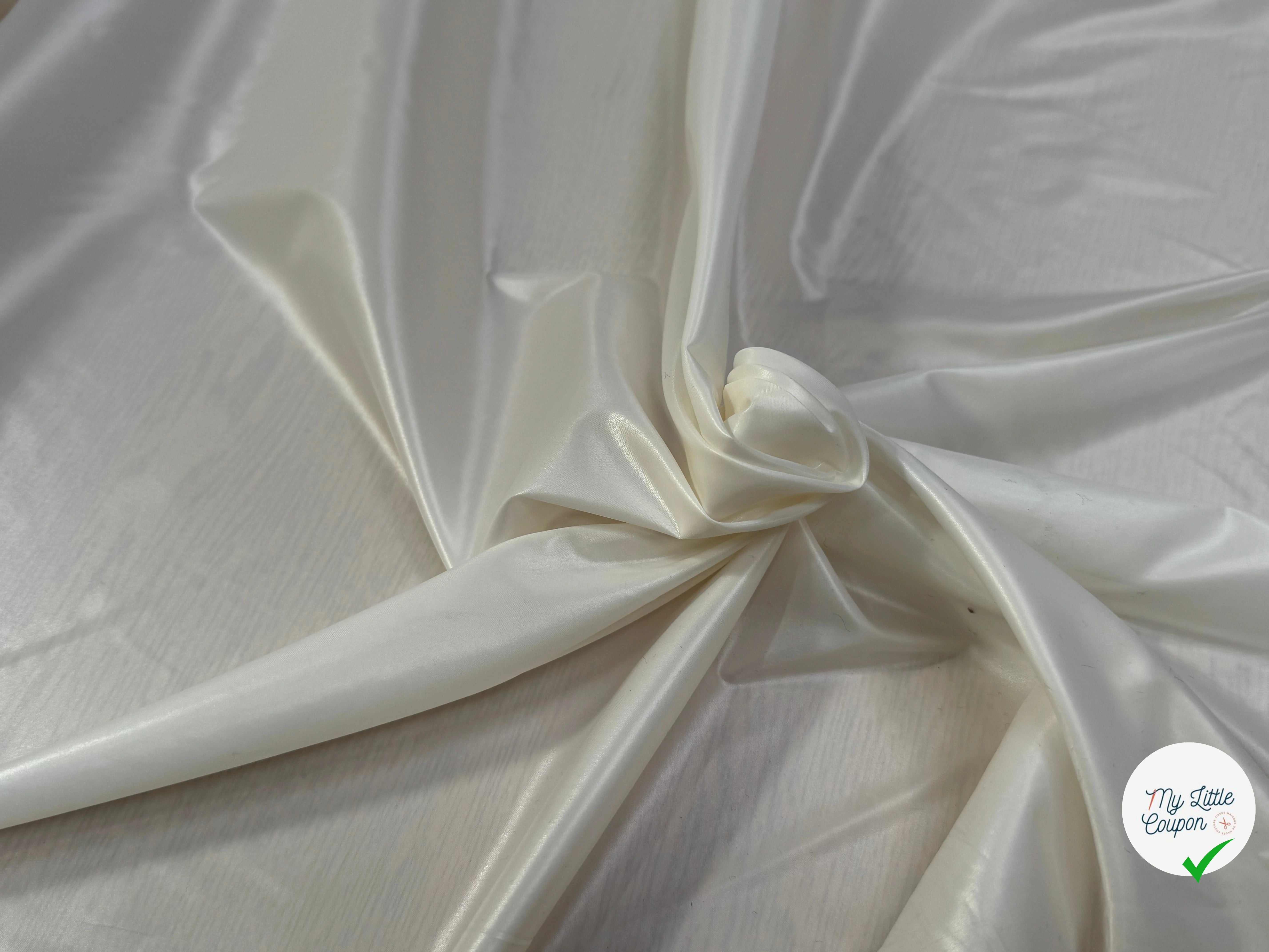TAFFETAS BLANC CASSÉ POLYAMIDE - My Little Coupon