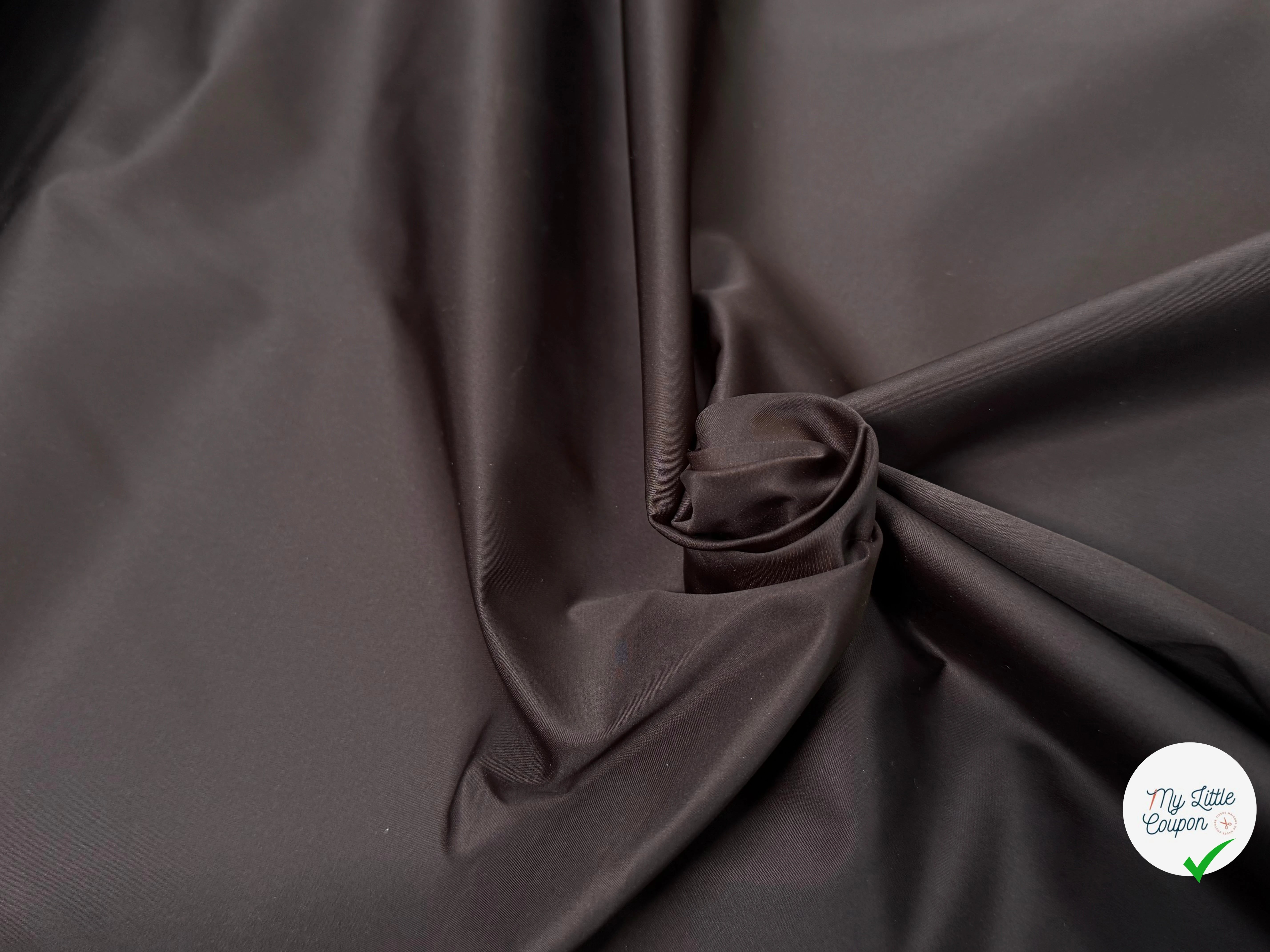 TAFFETAS LOURD SUPERBE TOUCHER MARRON FONCÉ - My Little Coupon