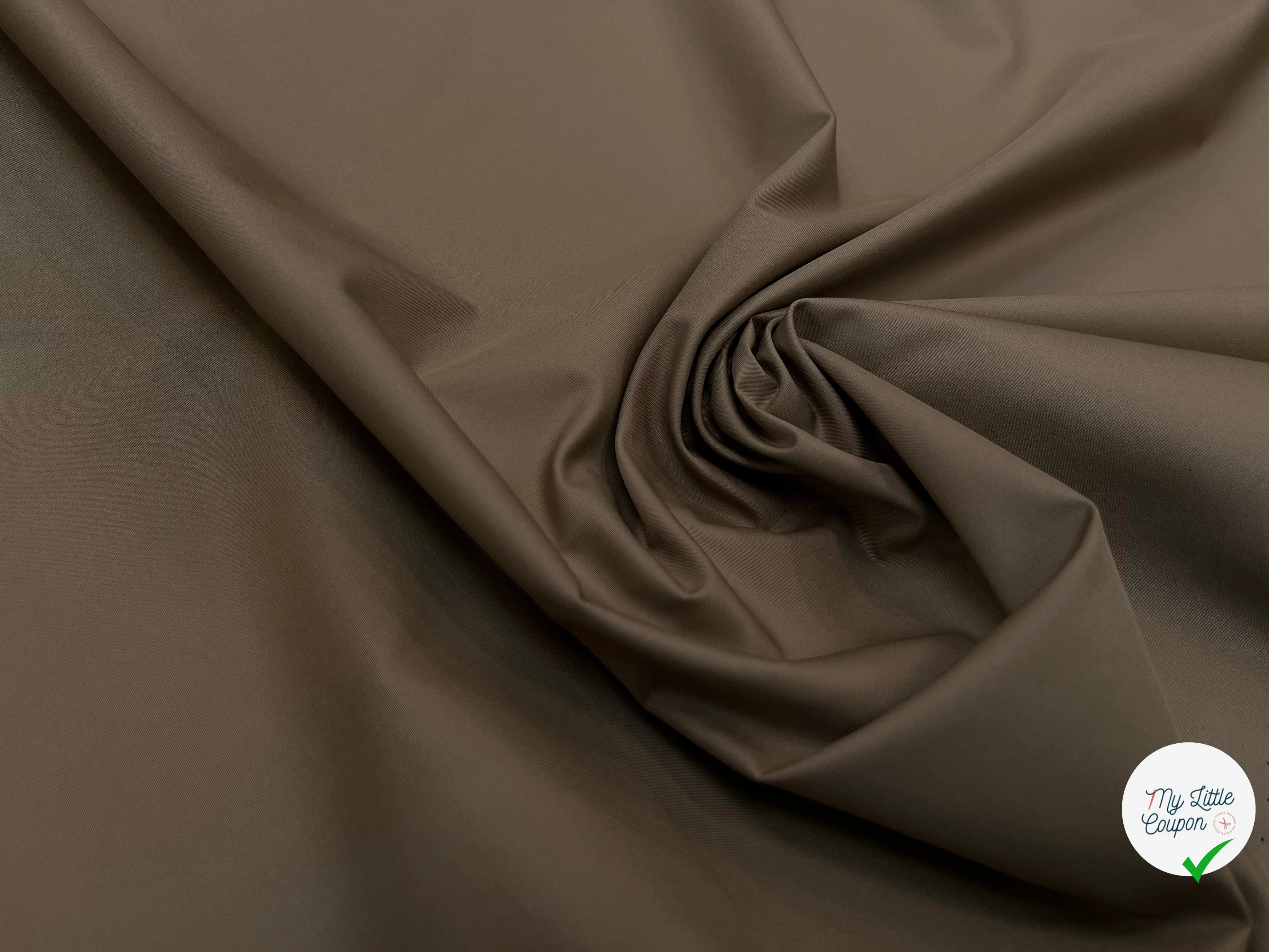 TAFFETAS UNI SABLE FONCÉ - My Little Coupon