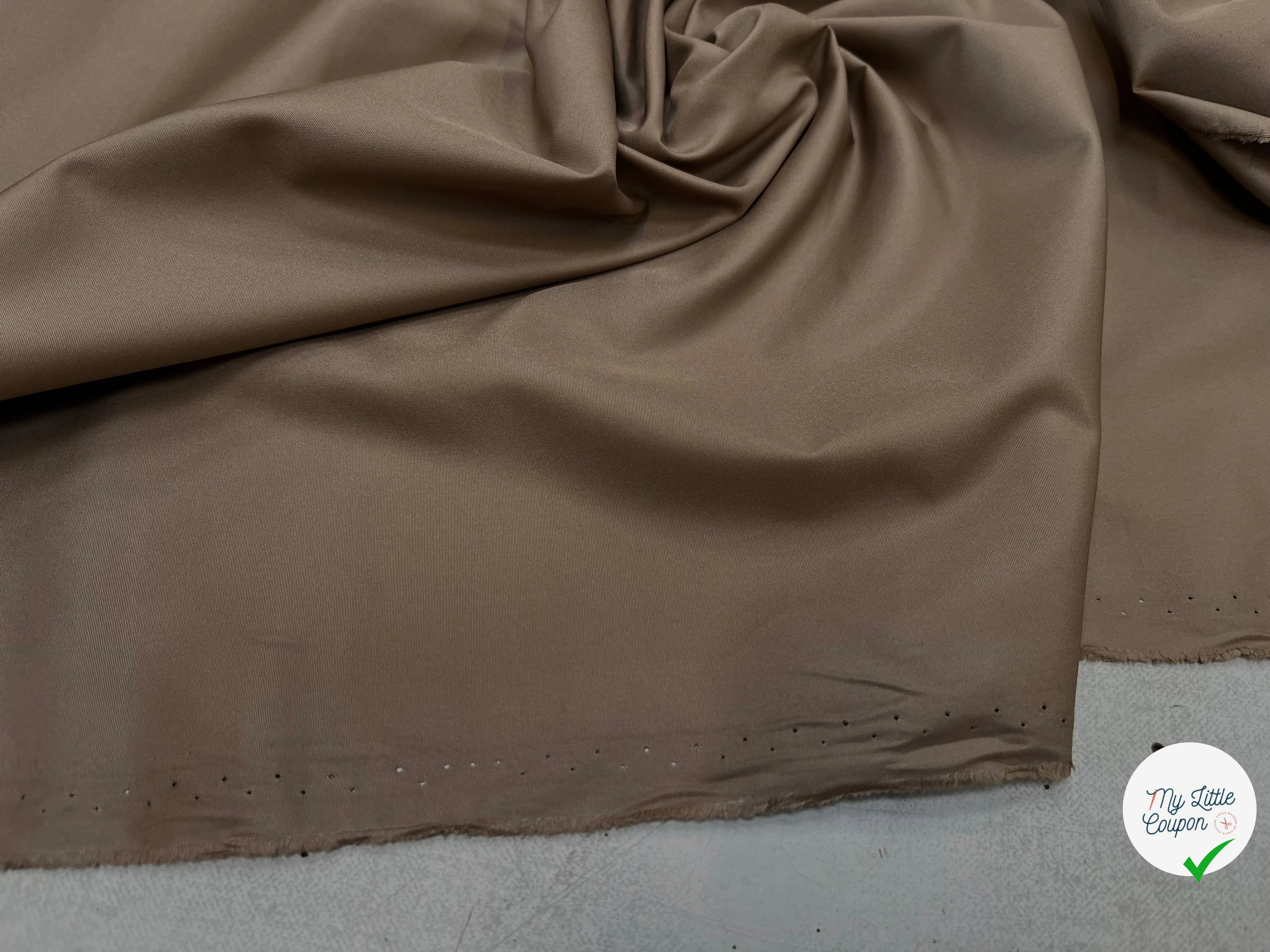 TAFFETAS UNI SABLE FONCÉ - My Little Coupon