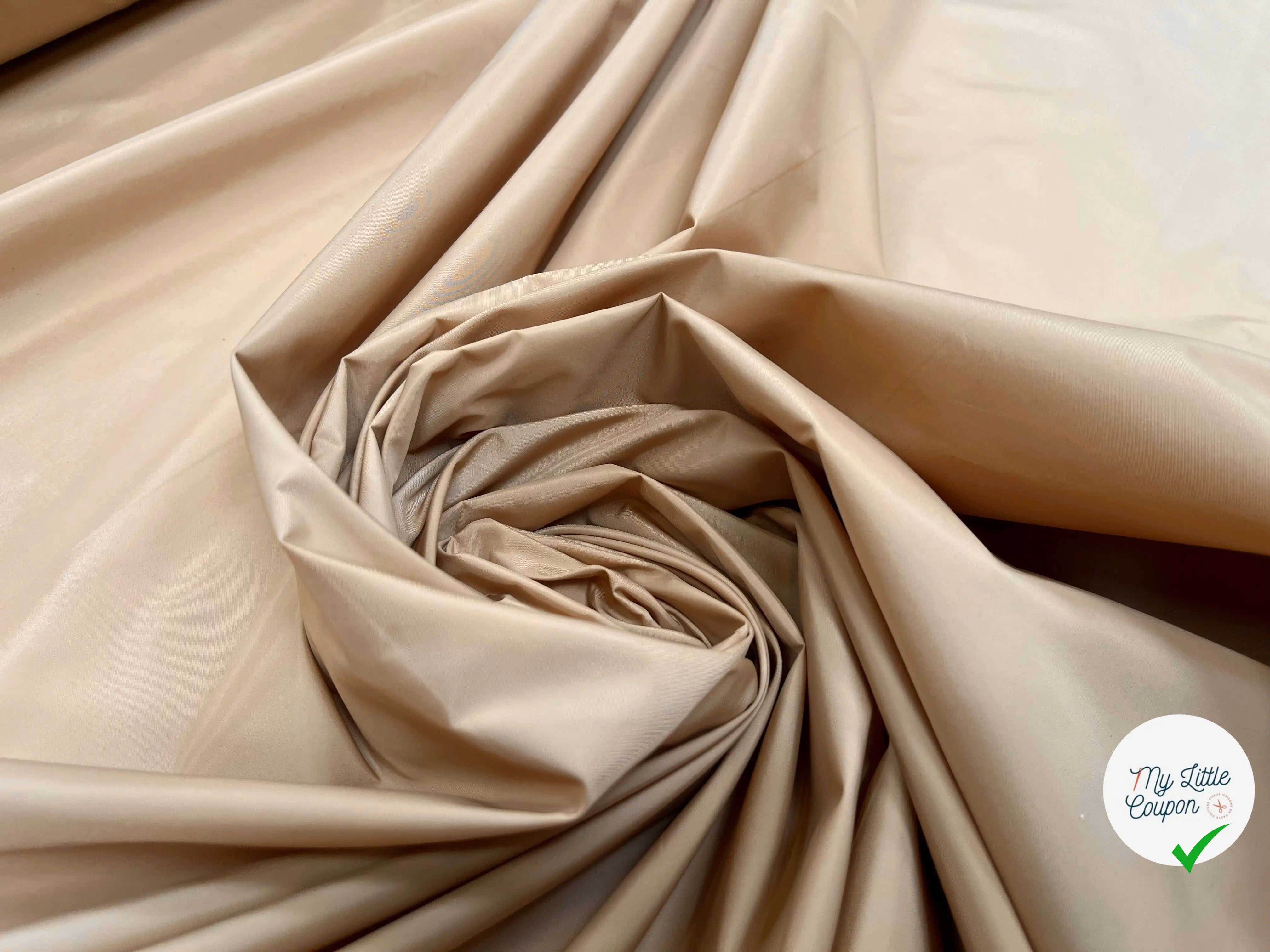 TAFFETAS VYNIL VETEMENT DE PLUIE MARRON BEIGE CHAIR - My Little Coupon