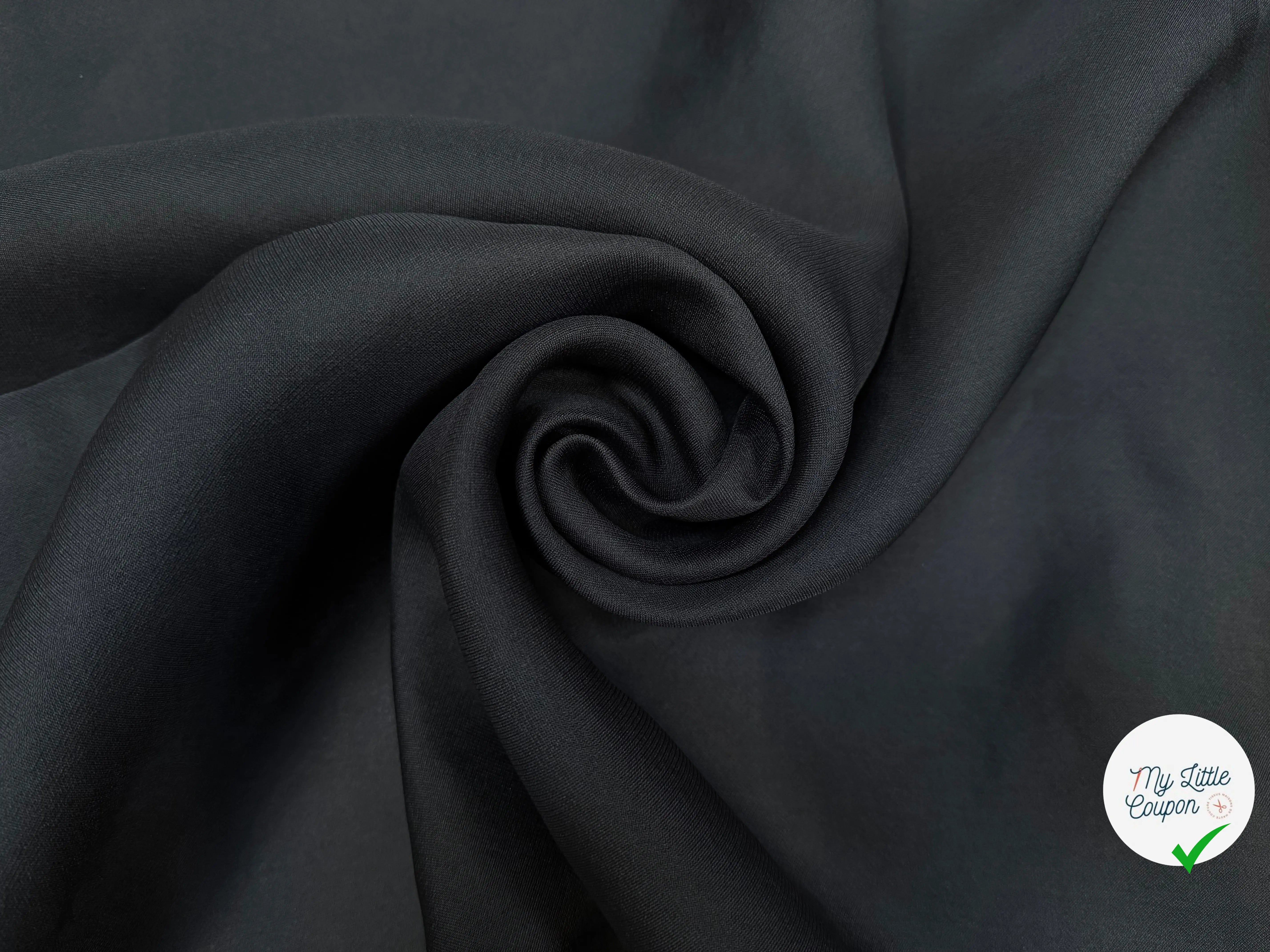 TEXTURED SILK GAZAR, Black - My Little Coupon
