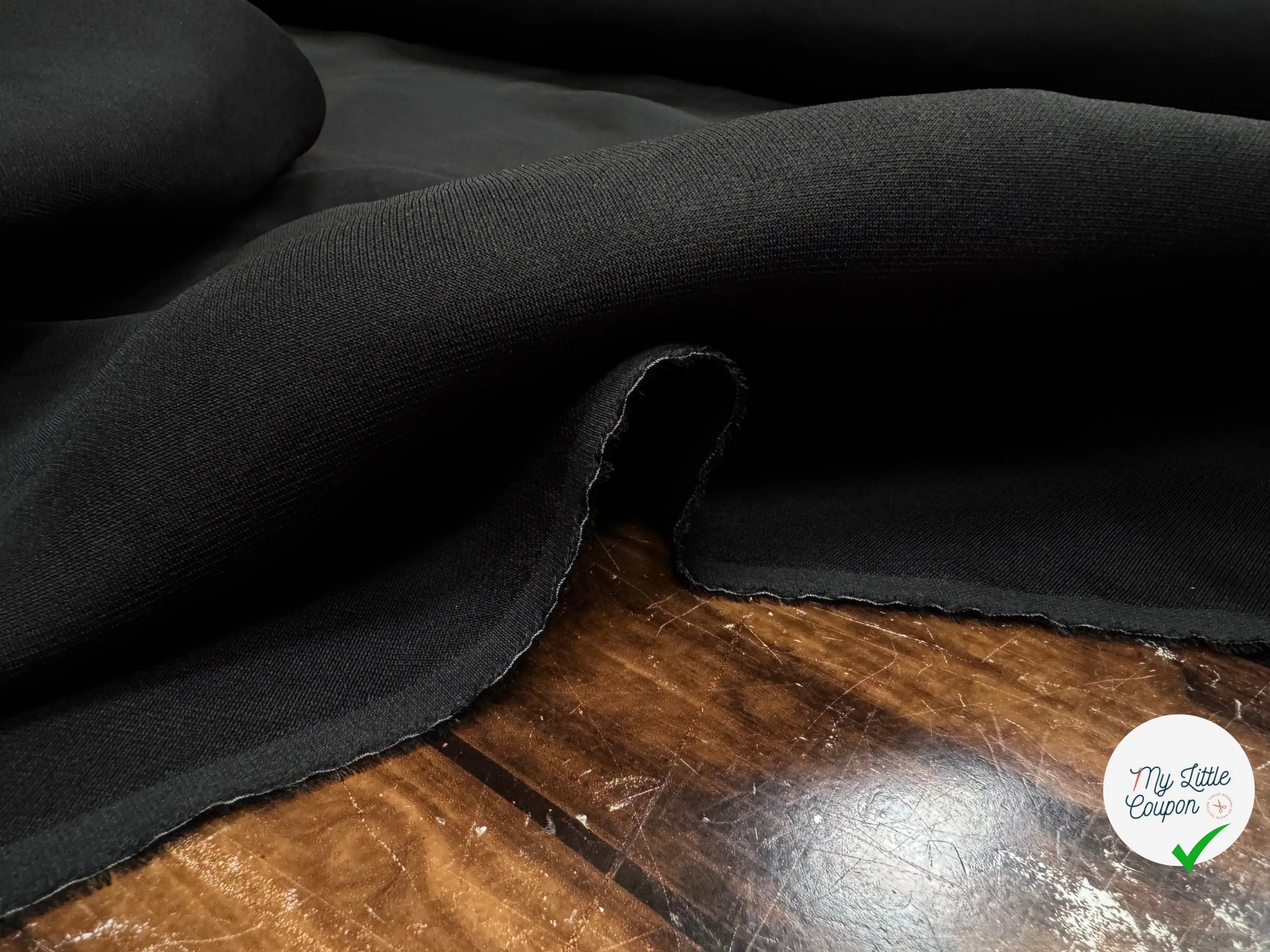 TEXTURED SILK GAZAR, Black - My Little Coupon