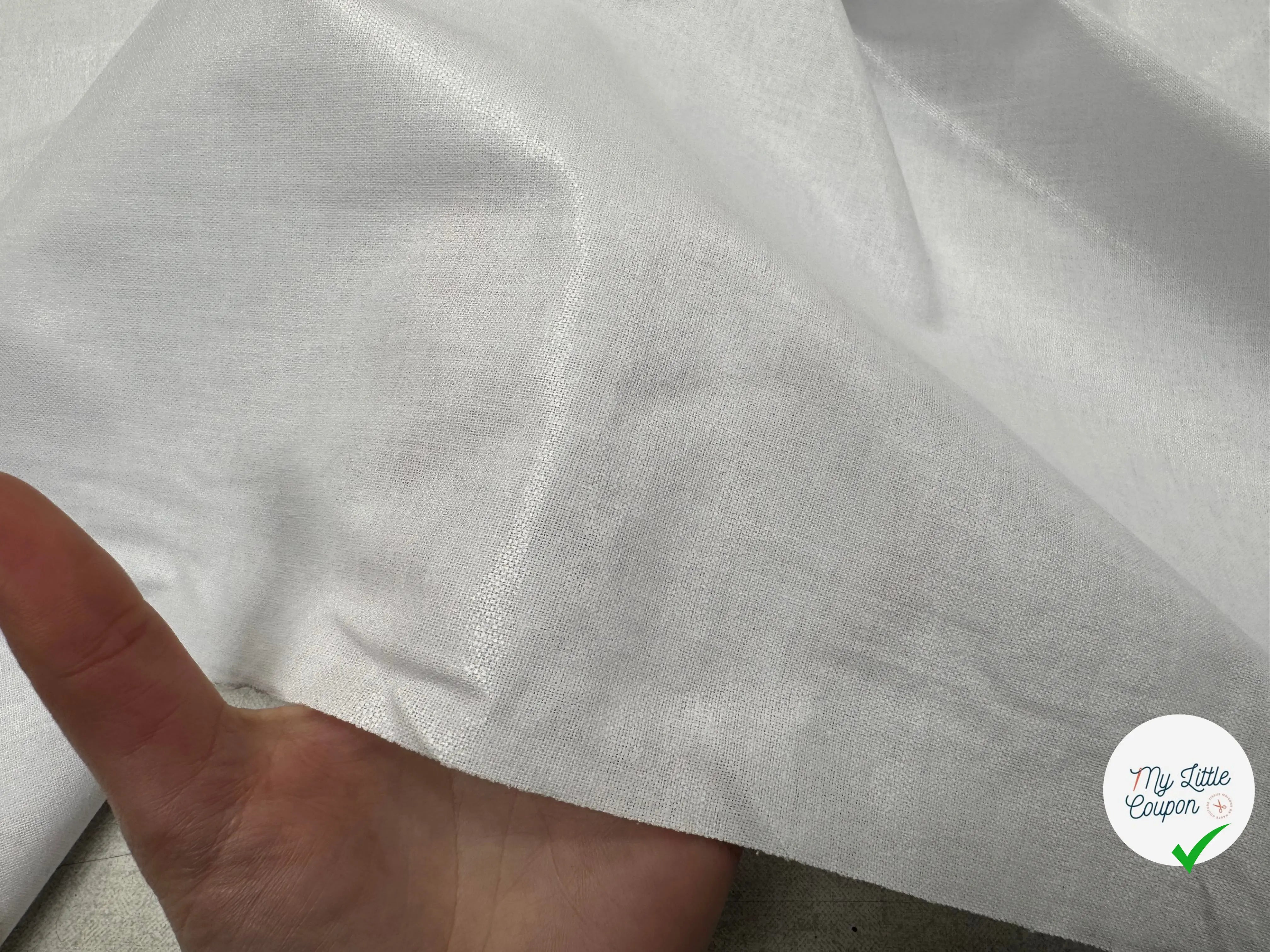 THERMOCOLLANT COTON TISSÉ À GRAIN BLANC - My Little Coupon