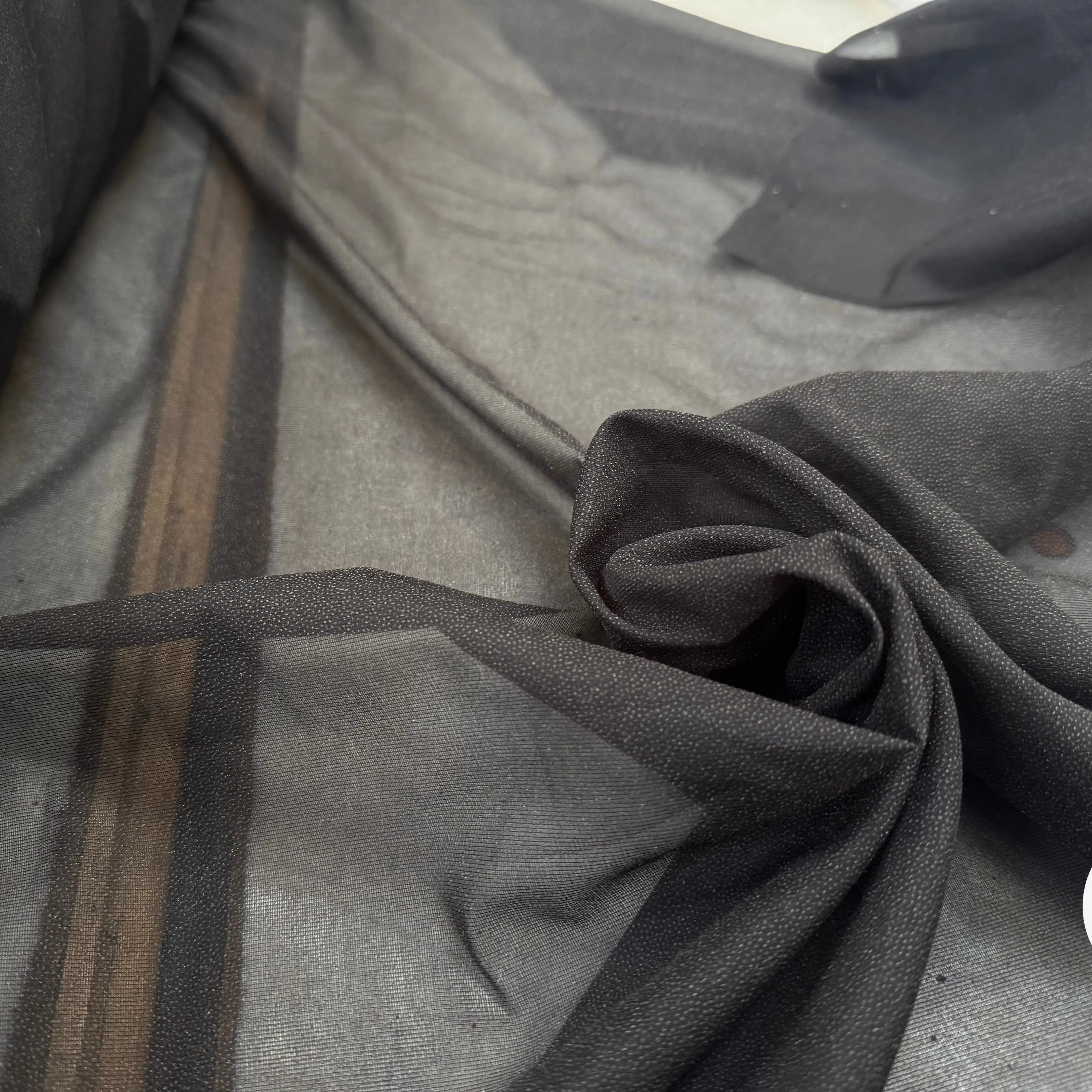 THERMOCOLLANT MAILLE NOIR GRAIN DIAMANT PETITE LAIZE - My Little Coupon