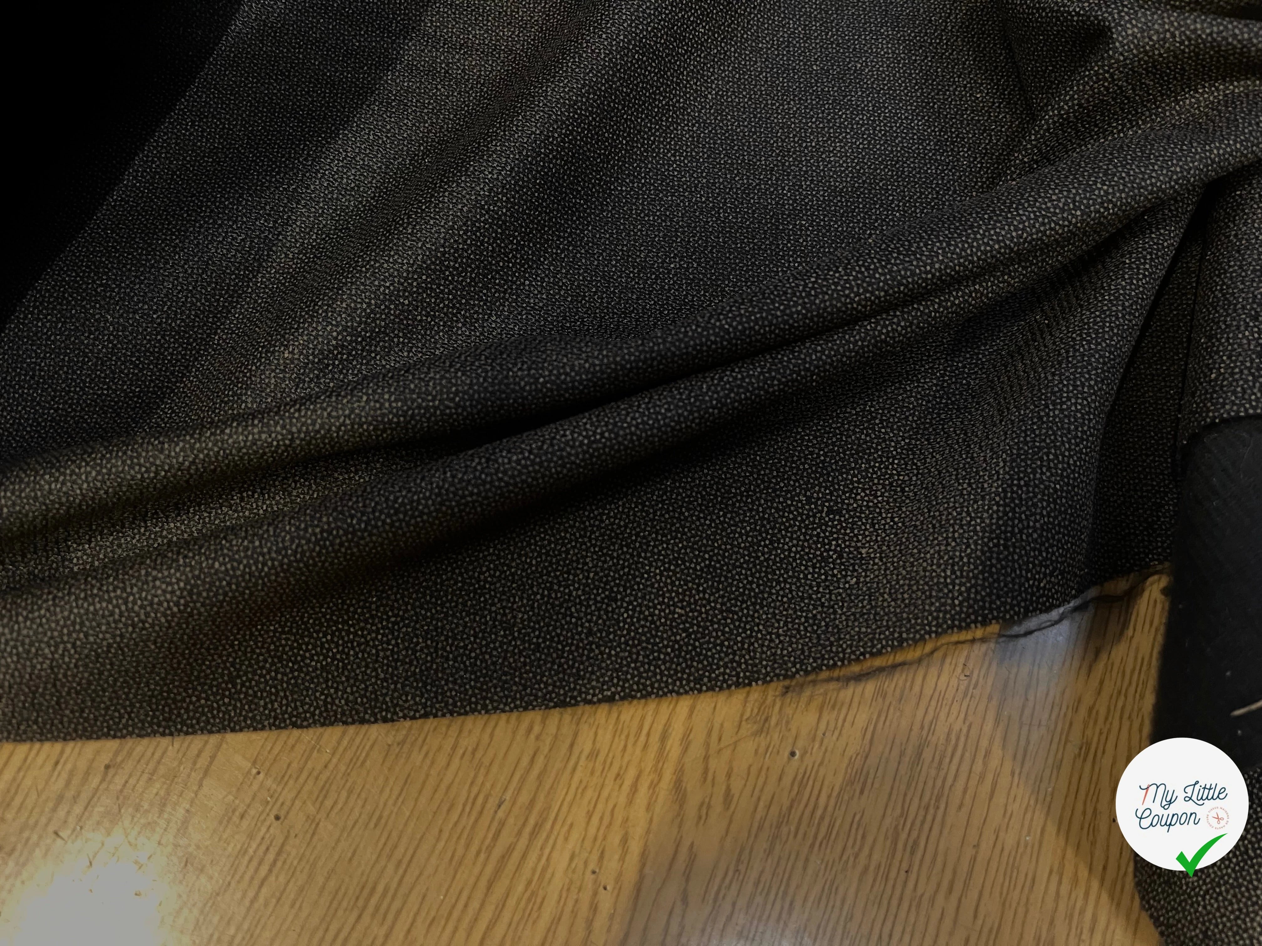 THERMOCOLLANT NOIR À GRAINS BRONZE ENVERS MOLLETONNÉ - My Little Coupon