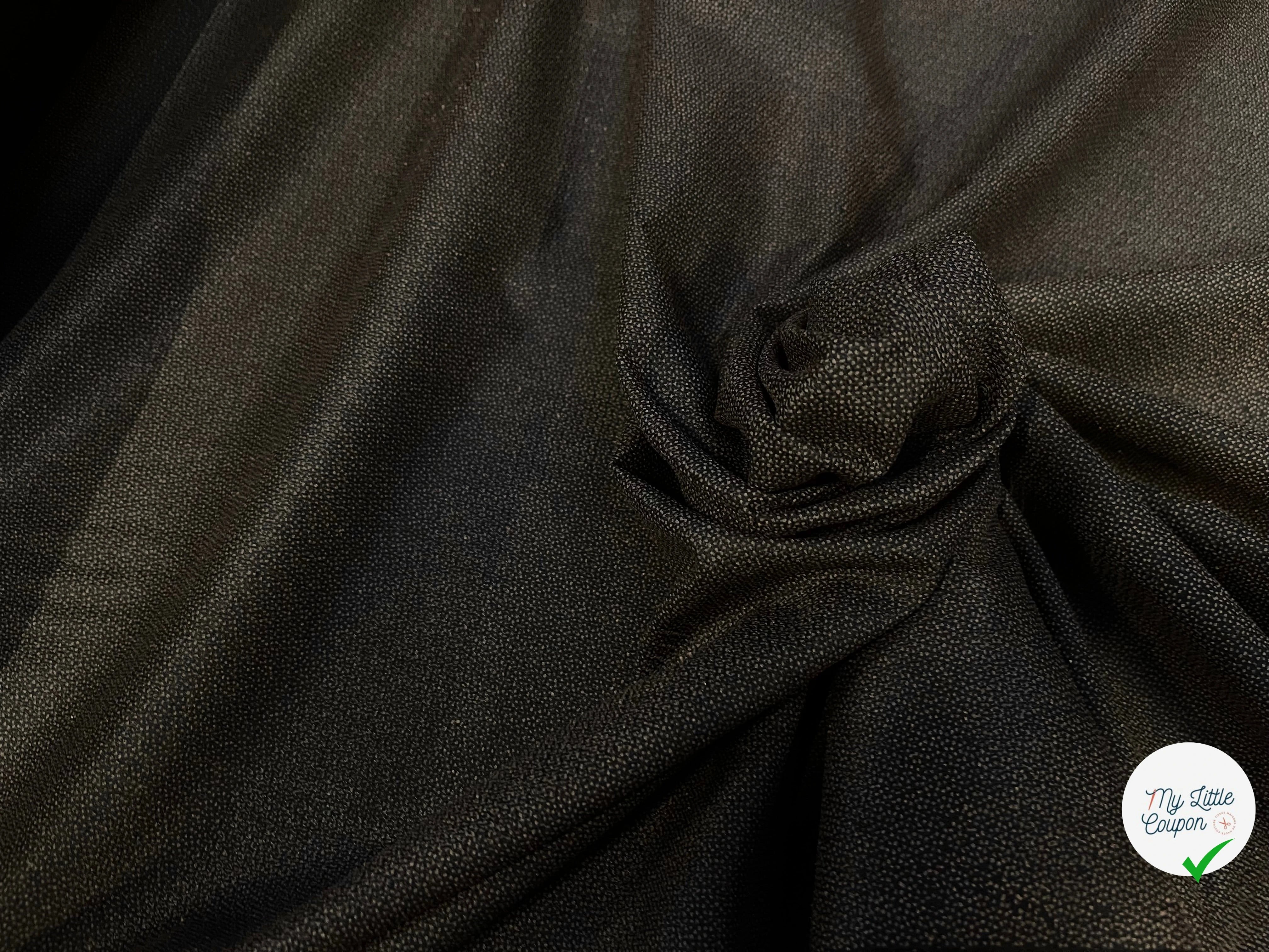THERMOCOLLANT NOIR À GRAINS BRONZE ENVERS MOLLETONNÉ - My Little Coupon