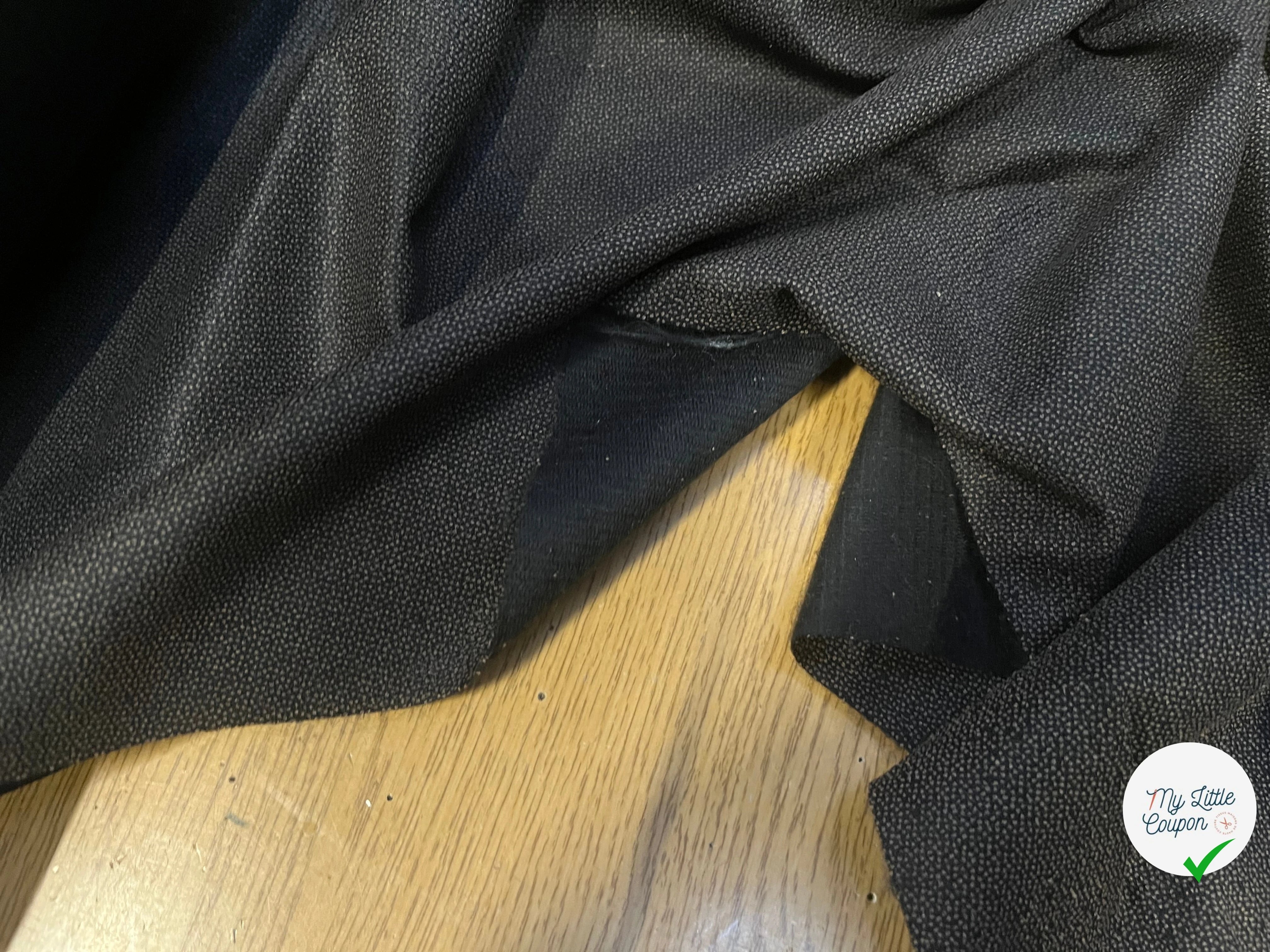 THERMOCOLLANT NOIR À GRAINS BRONZE ENVERS MOLLETONNÉ - My Little Coupon