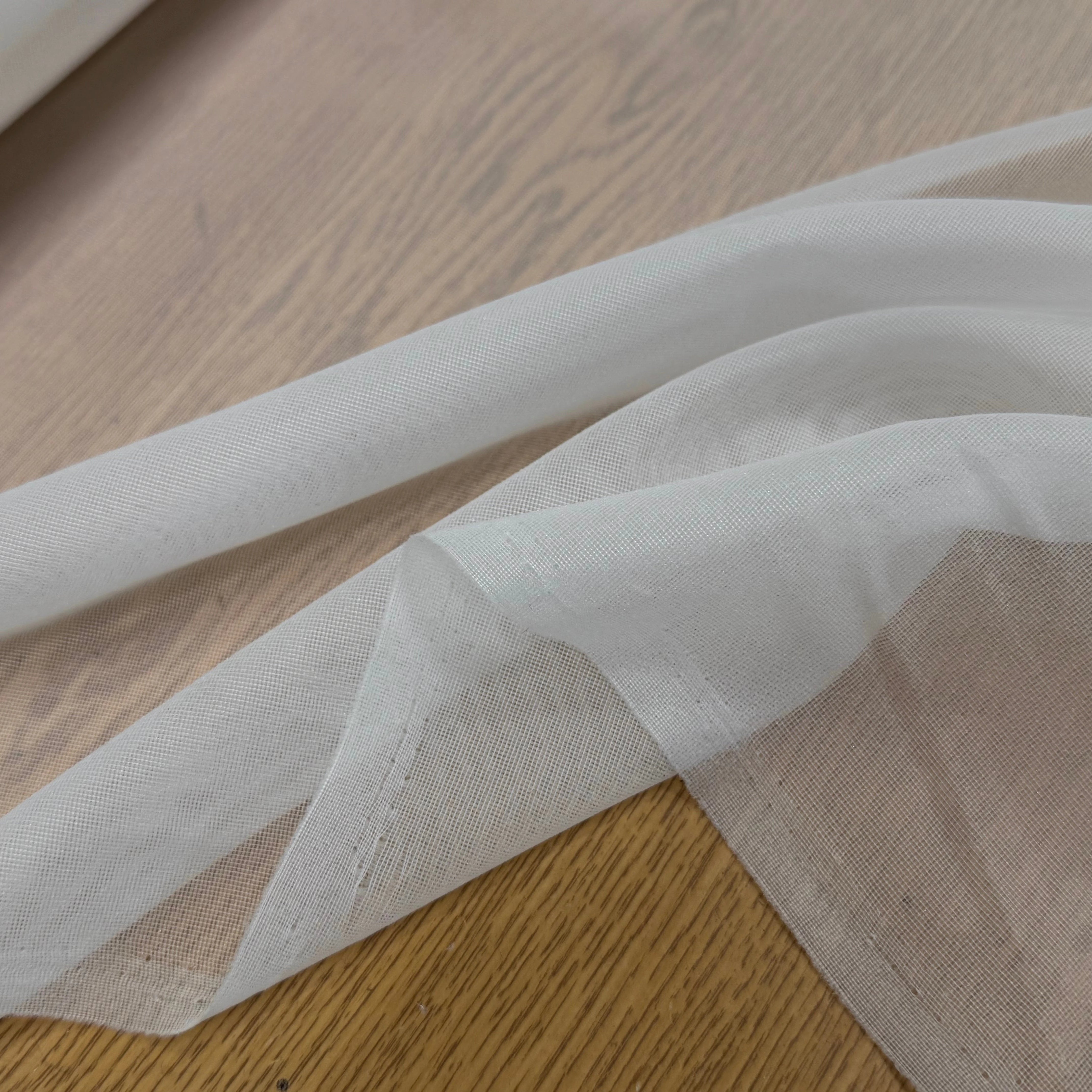 THERMOCOLLANT TISSÉ PETIT CARREAUX FIN BLANC CASSÉ - My Little Coupon