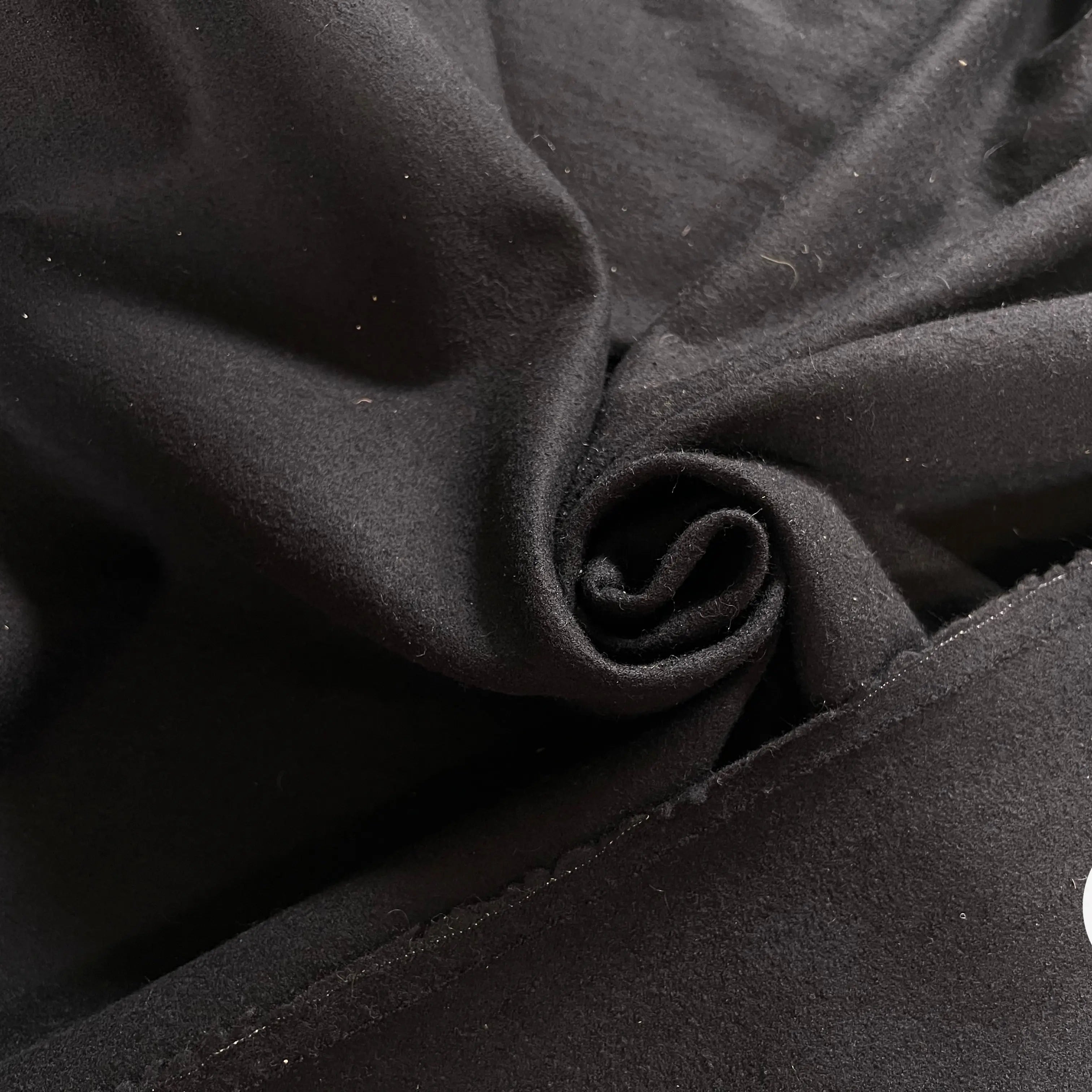 TISSU 100% LAINE VIERGE NOIR - My Little Coupon