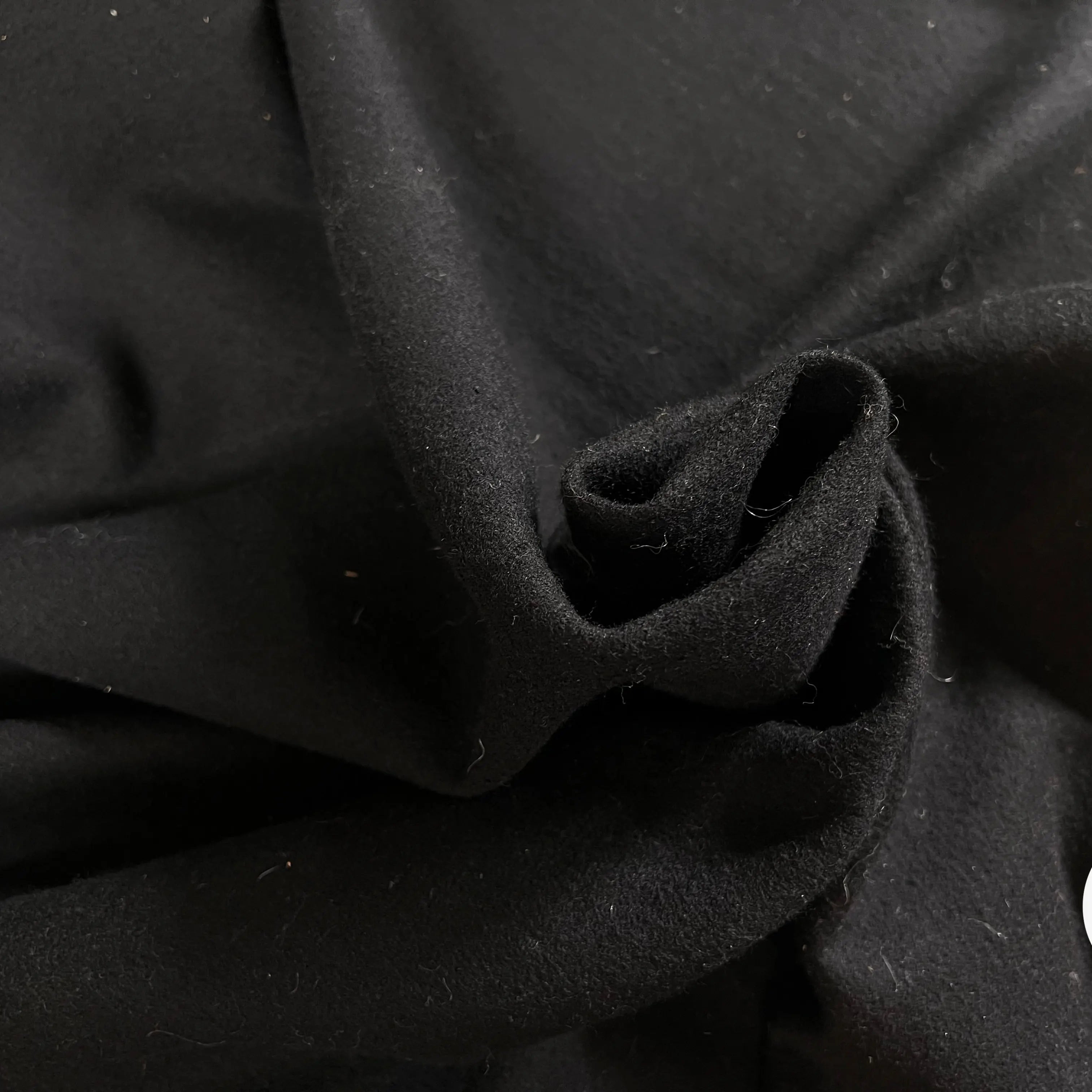 TISSU 100% LAINE VIERGE NOIR - My Little Coupon