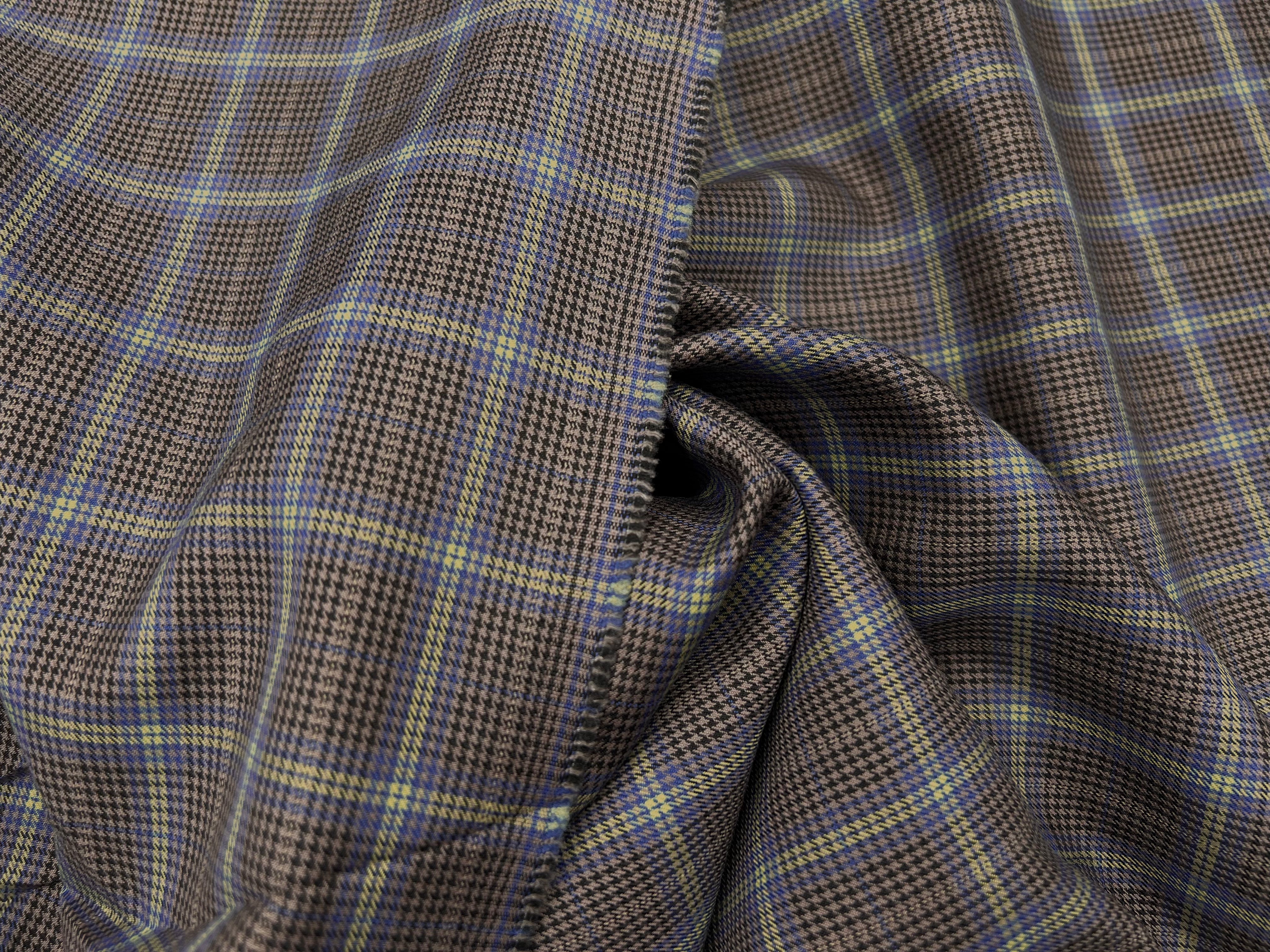 TISSU À CARREAUX POLYVISCOSE MSO