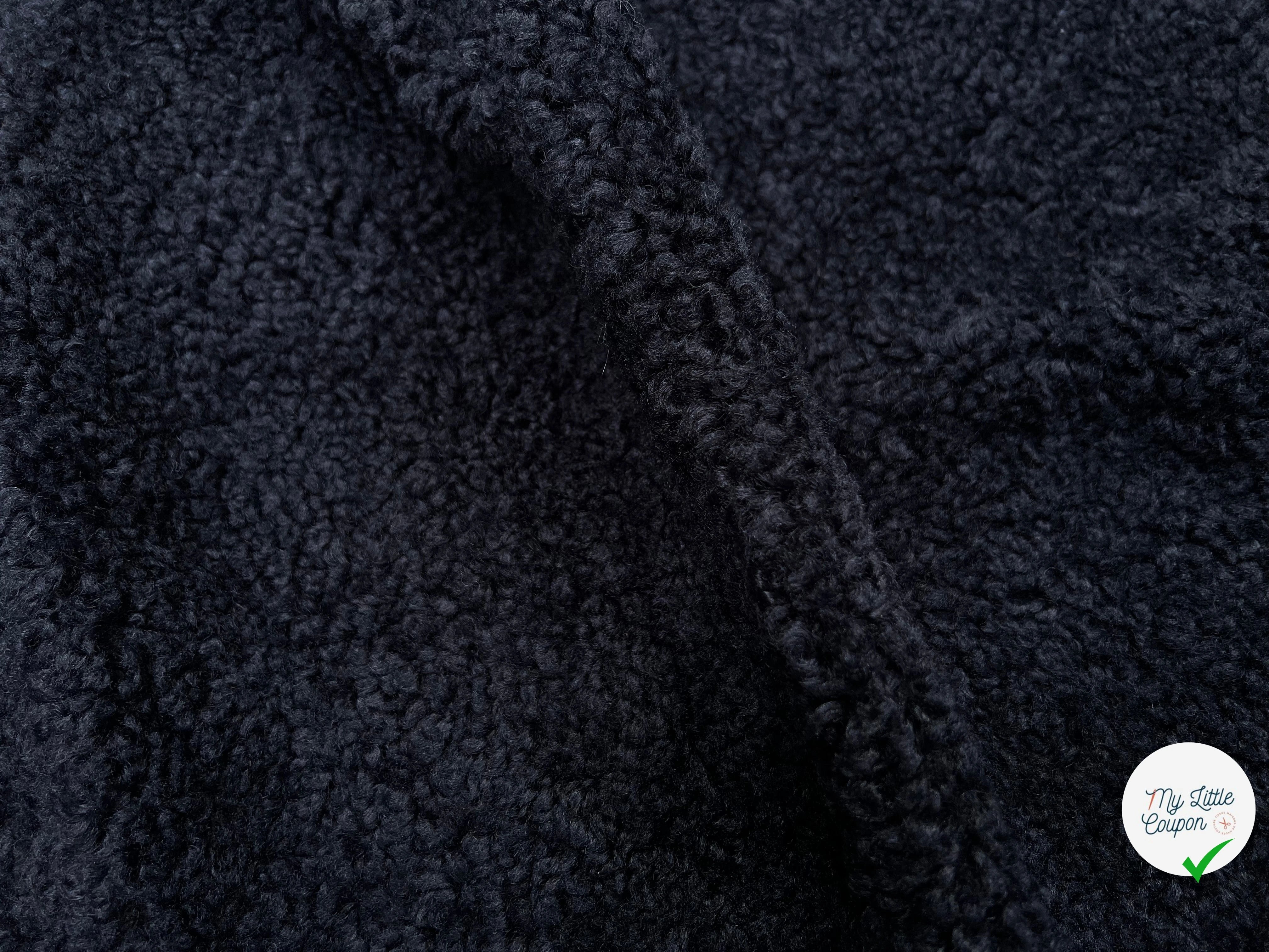 TISSU BOUCLETTE BLEU MARINE - My Little Coupon