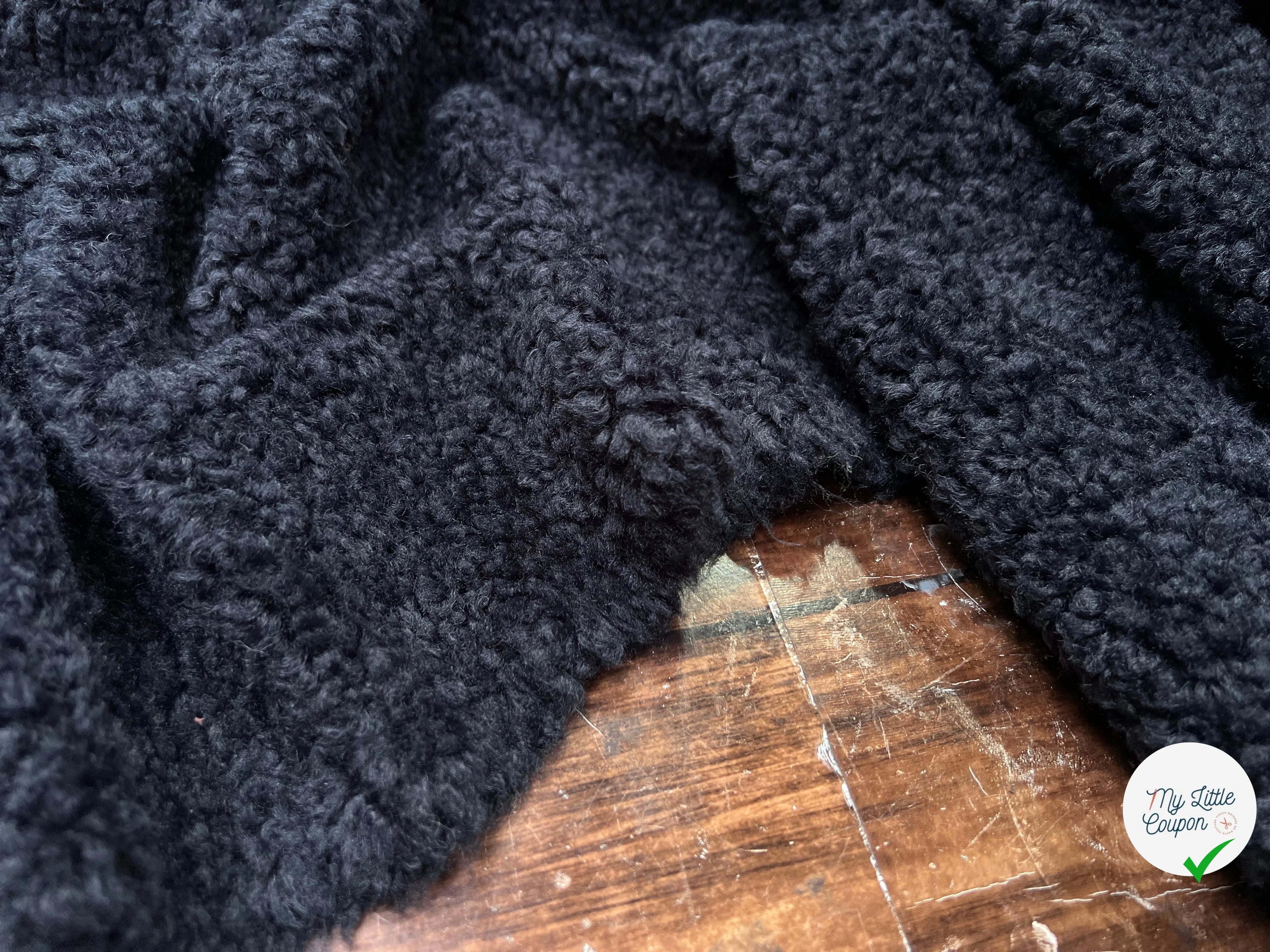 TISSU BOUCLETTE BLEU MARINE - My Little Coupon