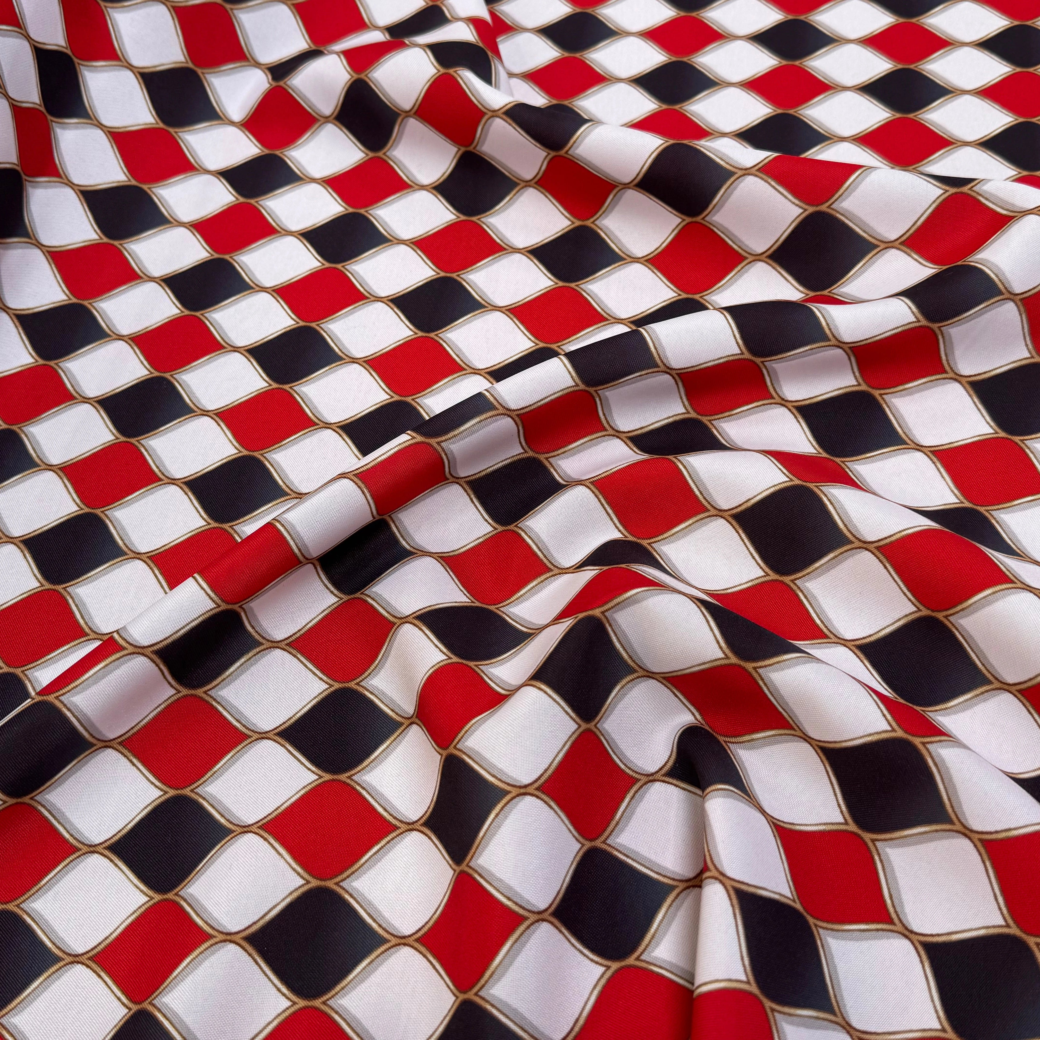 TISSU BURLINGTON ROUGE ET NOIR - My Little Coupon