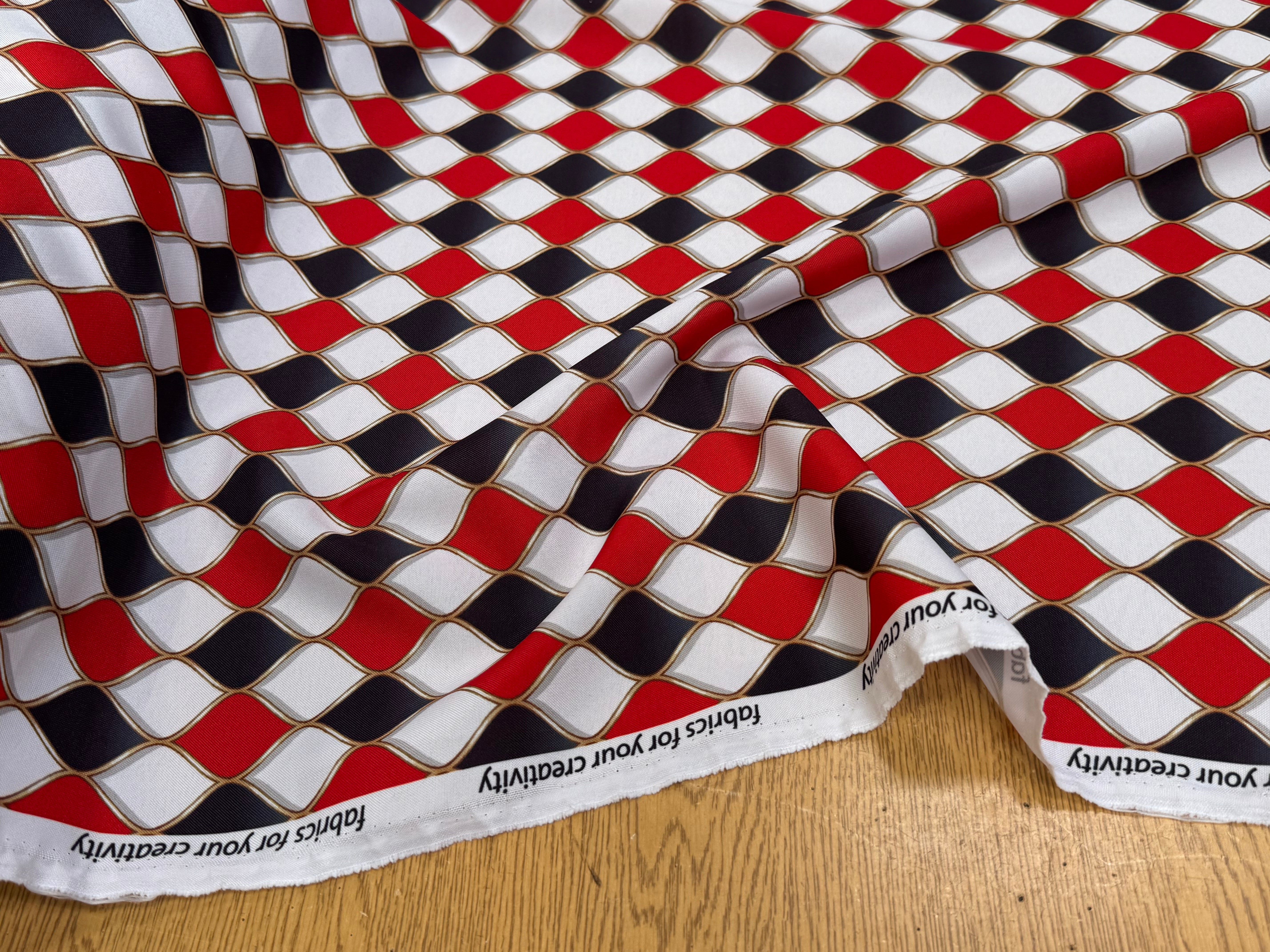 TISSU BURLINGTON ROUGE NOIR - My Little Coupon