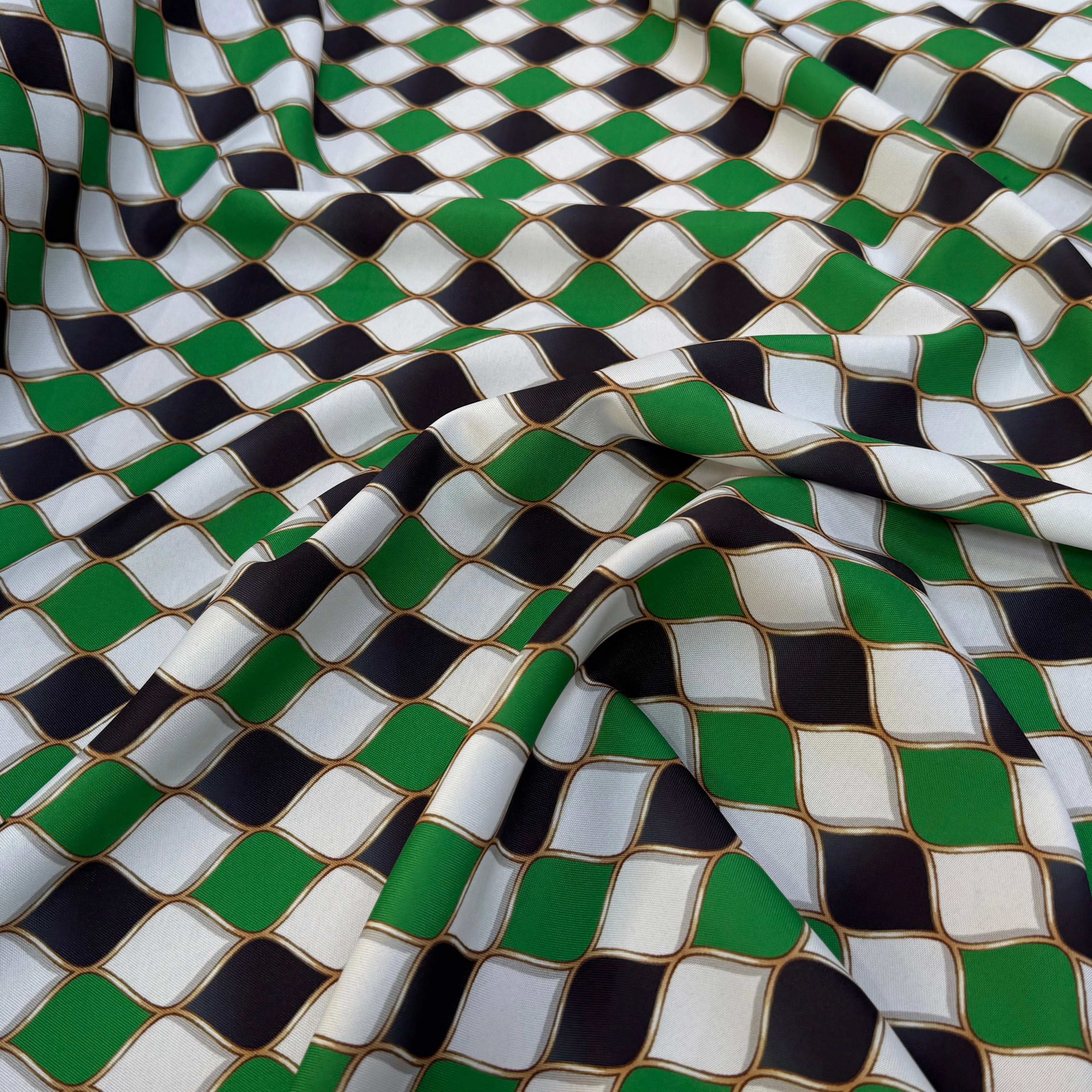 TISSU BURLINGTON VERT ET NOIR - My Little Coupon