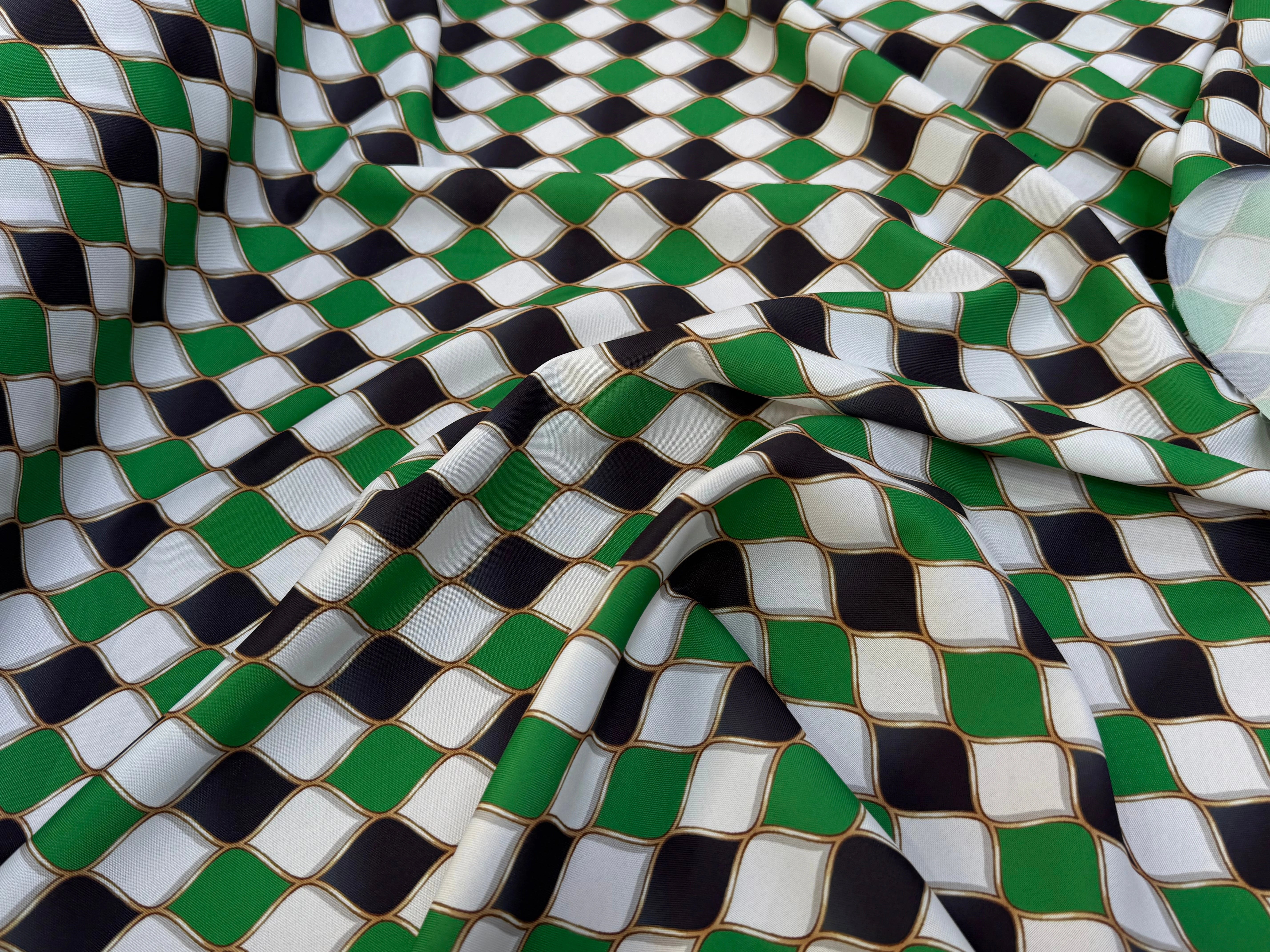 TISSU BURLINGTON VERT ET NOIR - My Little Coupon