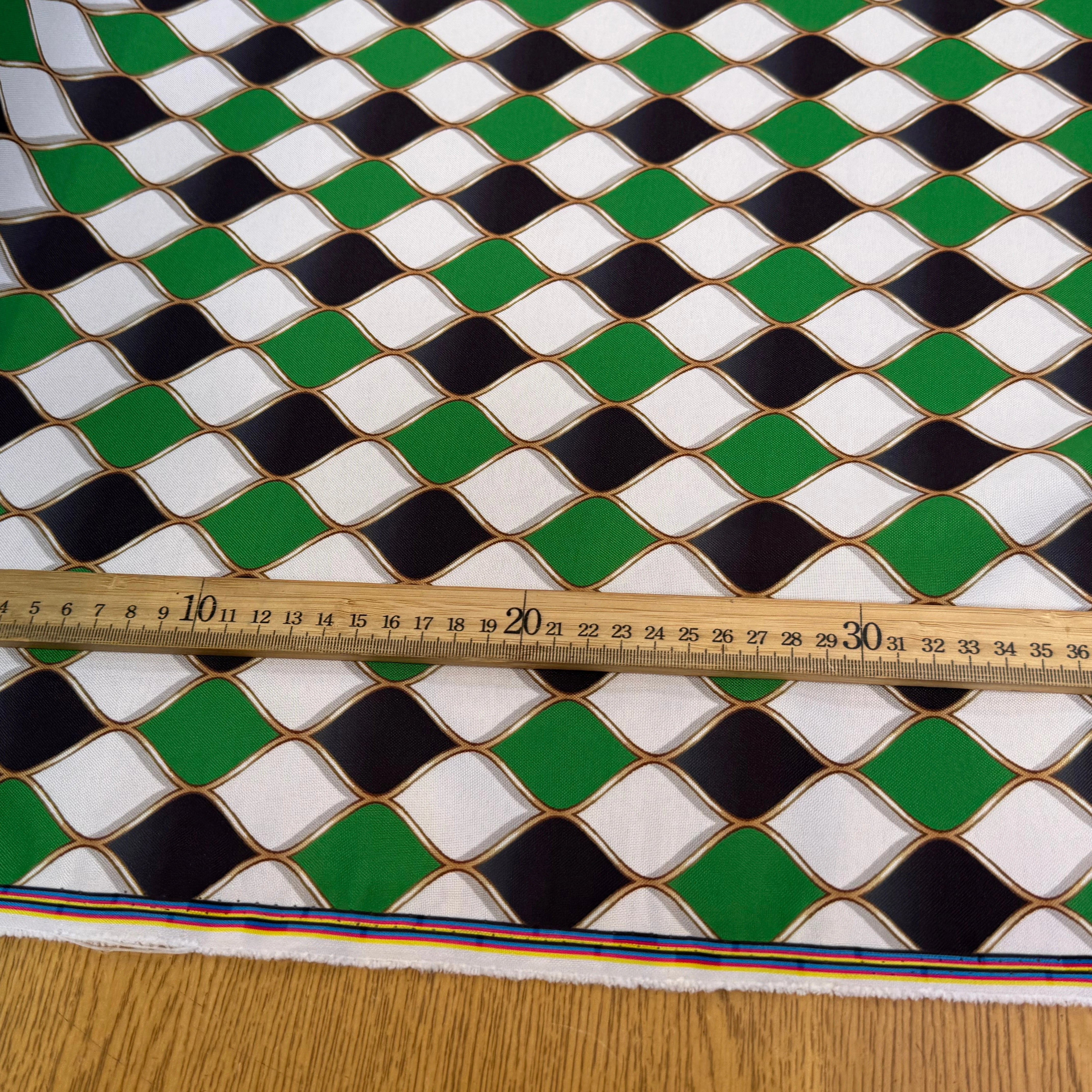 TISSU BURLINGTON VERT ET NOIR - My Little Coupon